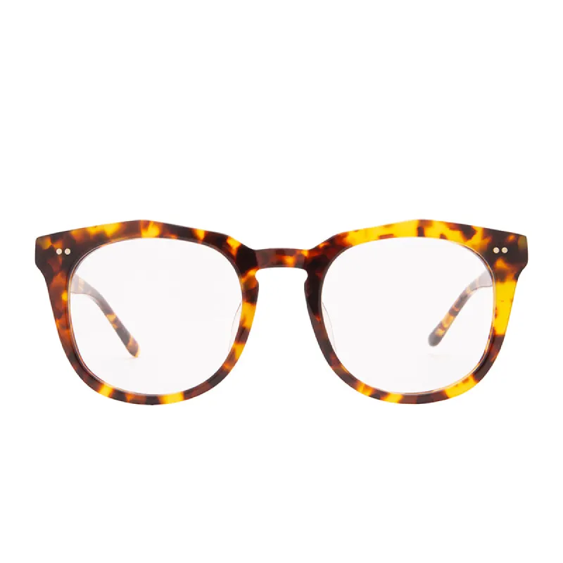 WESTON - AMBER TORTOISE + BLUE LIGHT TECHNOLOGY CLEAR GLASSES sold by Diff Eyewear