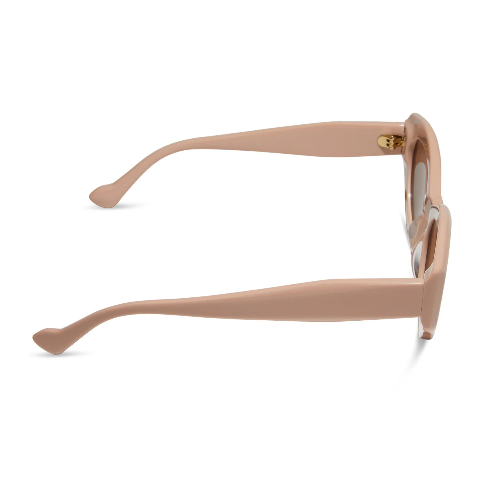 MARGOT - NUDE + BROWN GRADIENT + POLARIZED SUNGLASSES sold by Diff Eyewear product image thumbnail 3