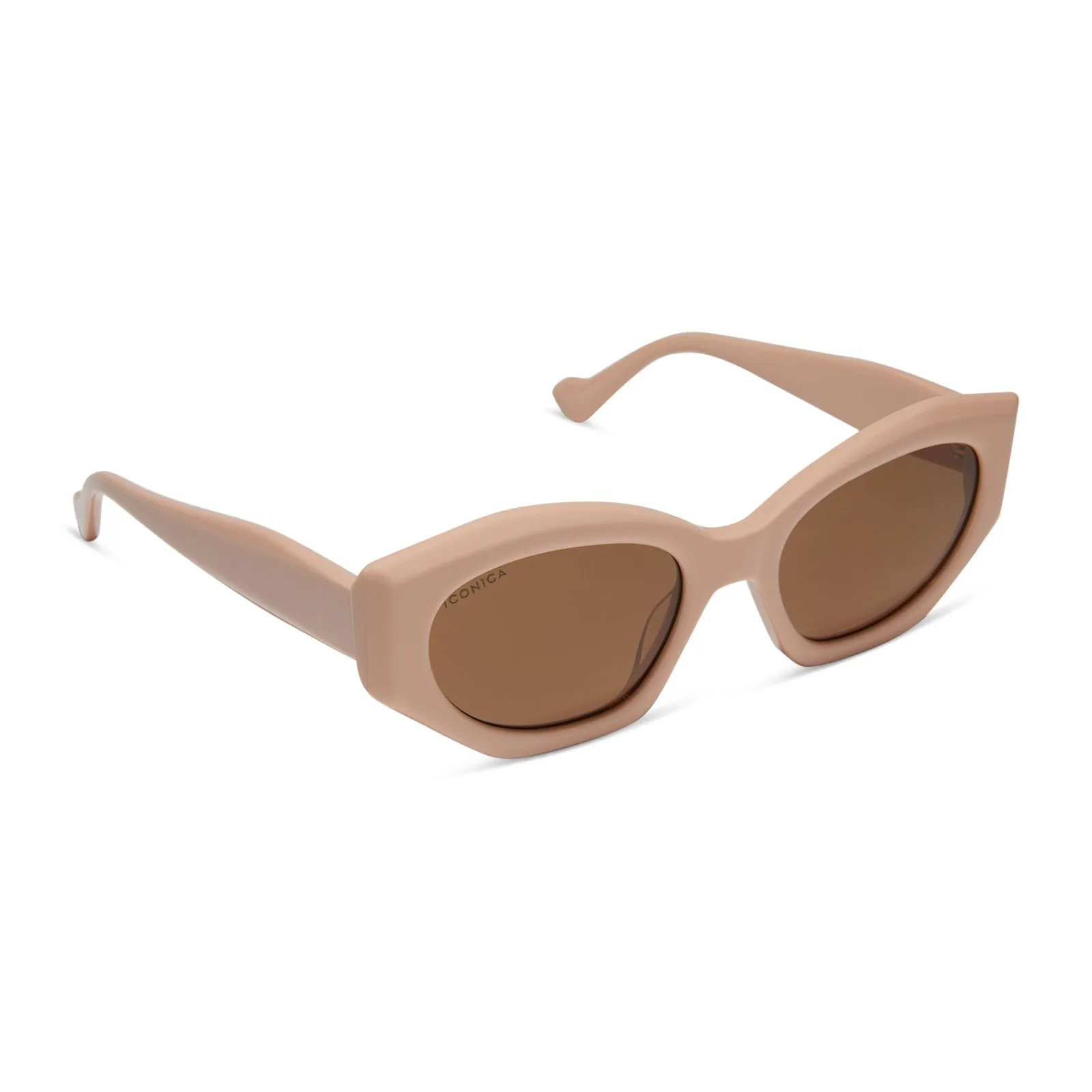 MARGOT - NUDE + BROWN GRADIENT + POLARIZED SUNGLASSES sold by Diff Eyewear