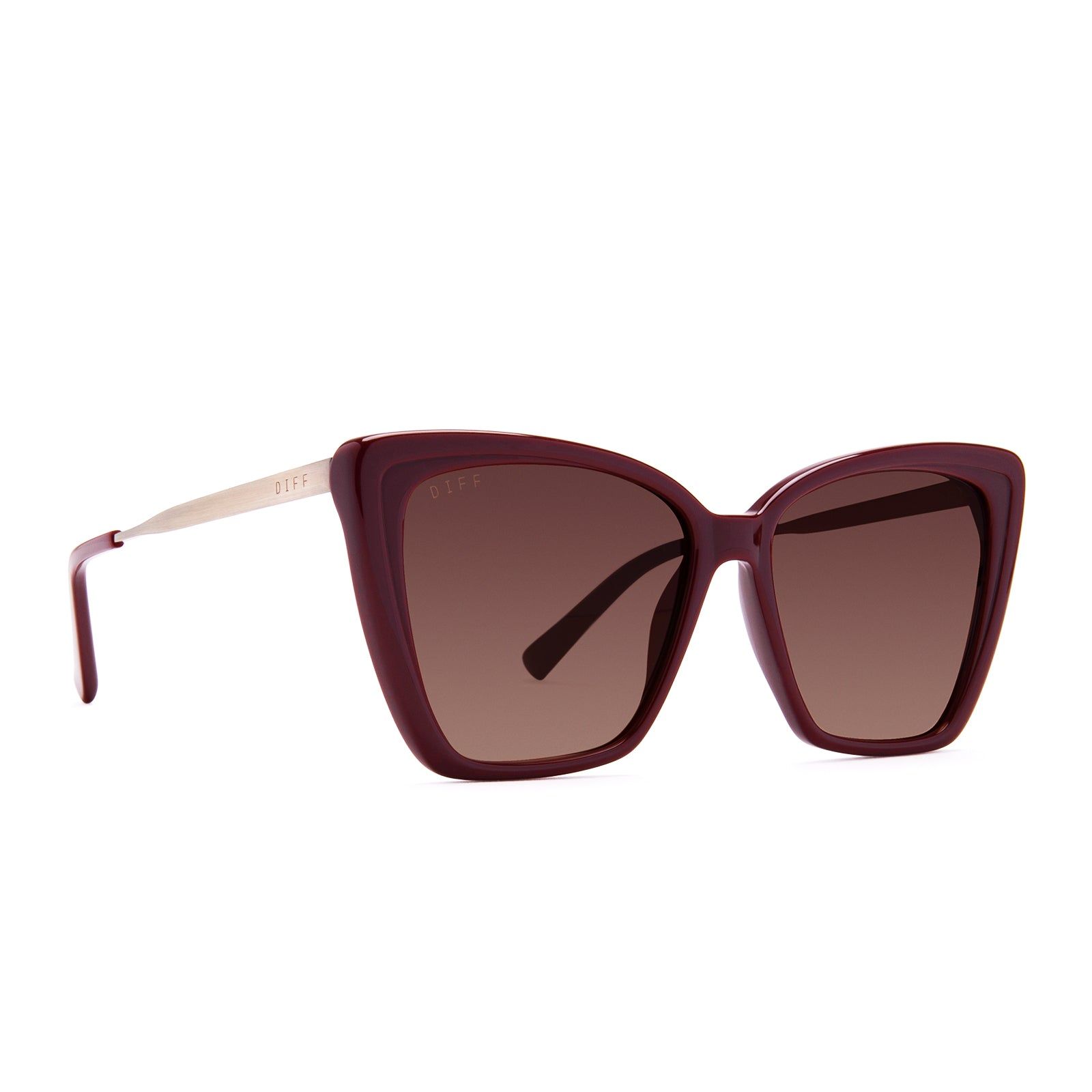 BECKY II - CLARET + WINE GRADIENT POLARIZED SUNGLASSES sold by Diff Eyewear product image thumbnail 2