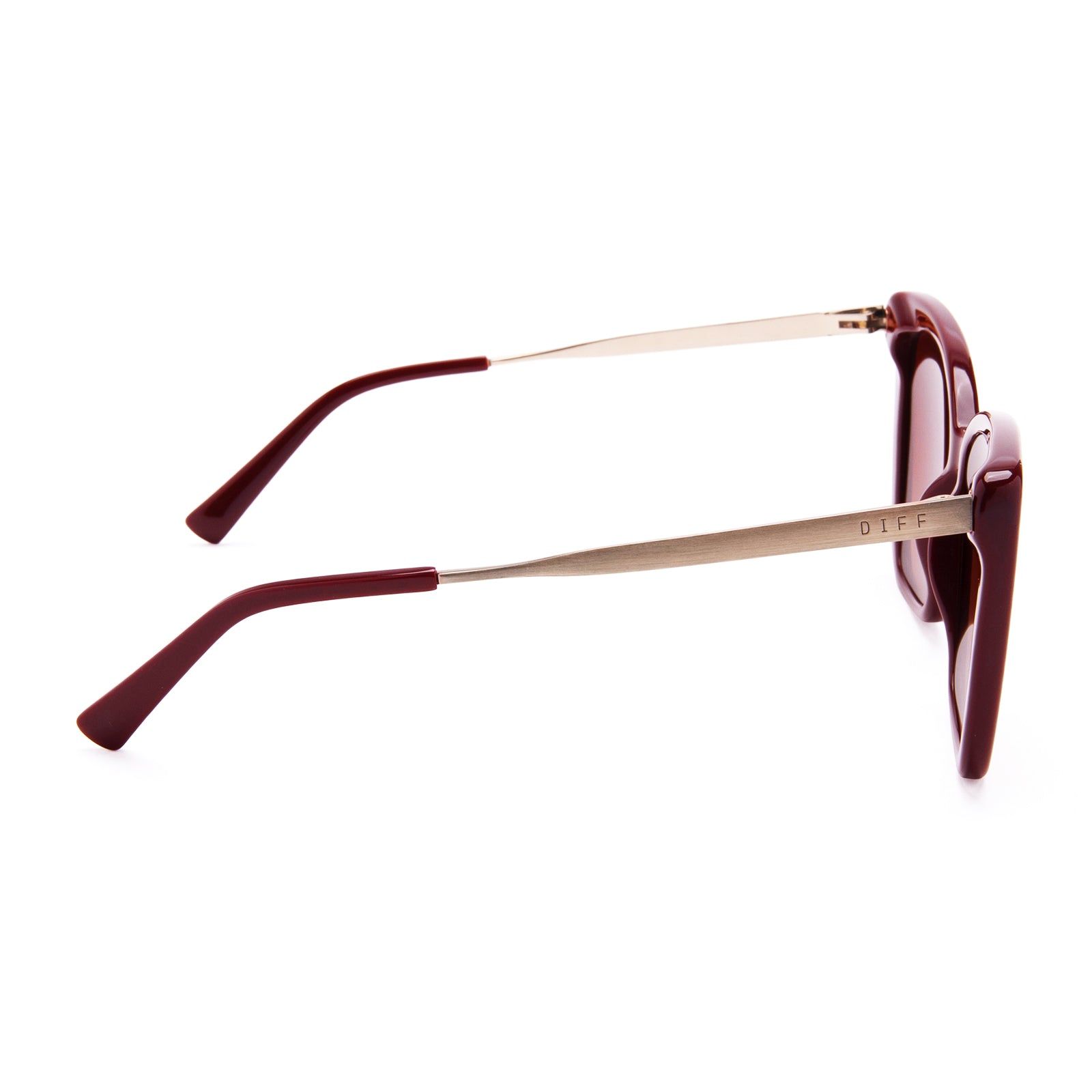 BECKY II - CLARET + WINE GRADIENT POLARIZED SUNGLASSES sold by Diff Eyewear product image thumbnail 4