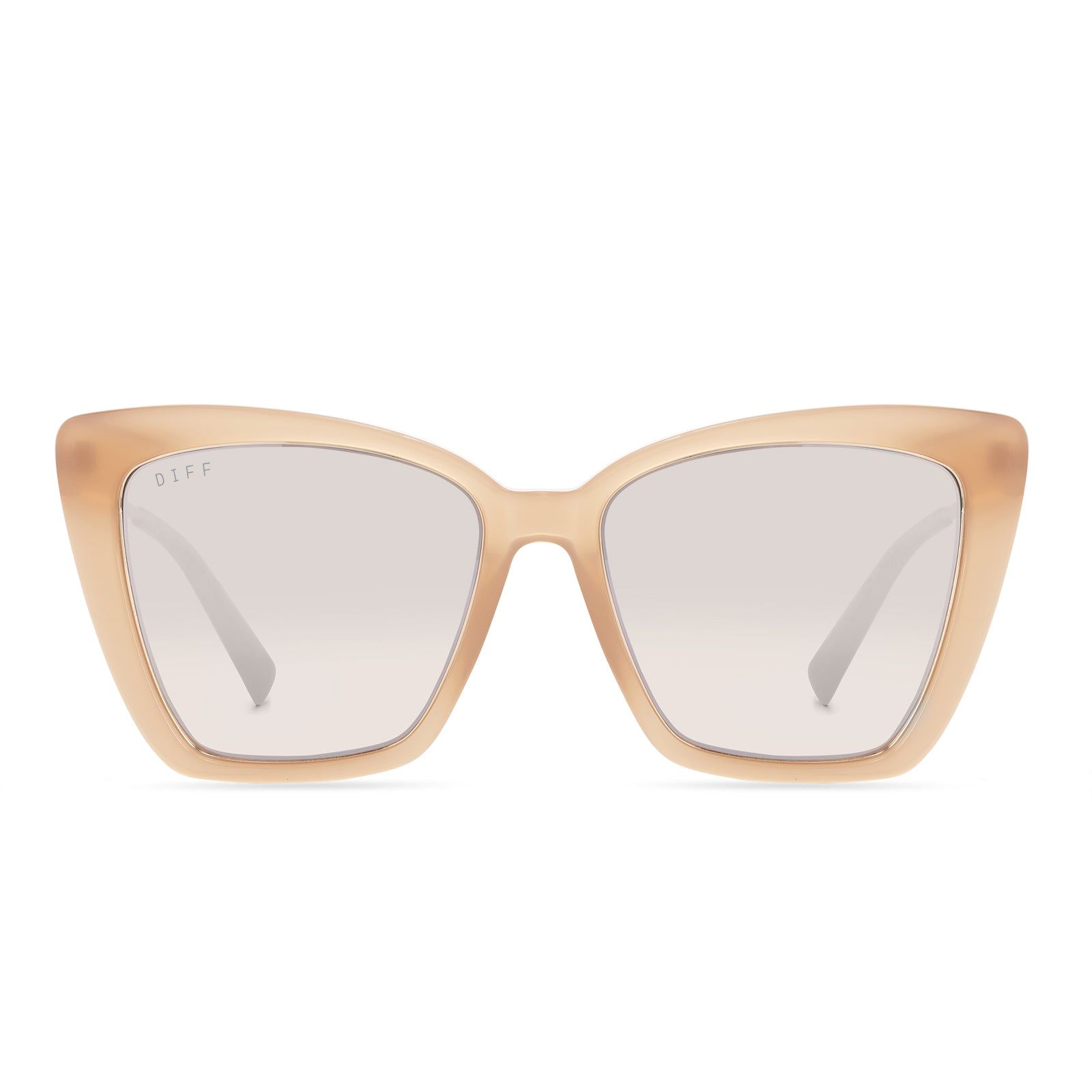 BECKY IV - RUSTIQUE + BEIGE MIRROR LENS SUNGLASSES sold by Diff Eyewear