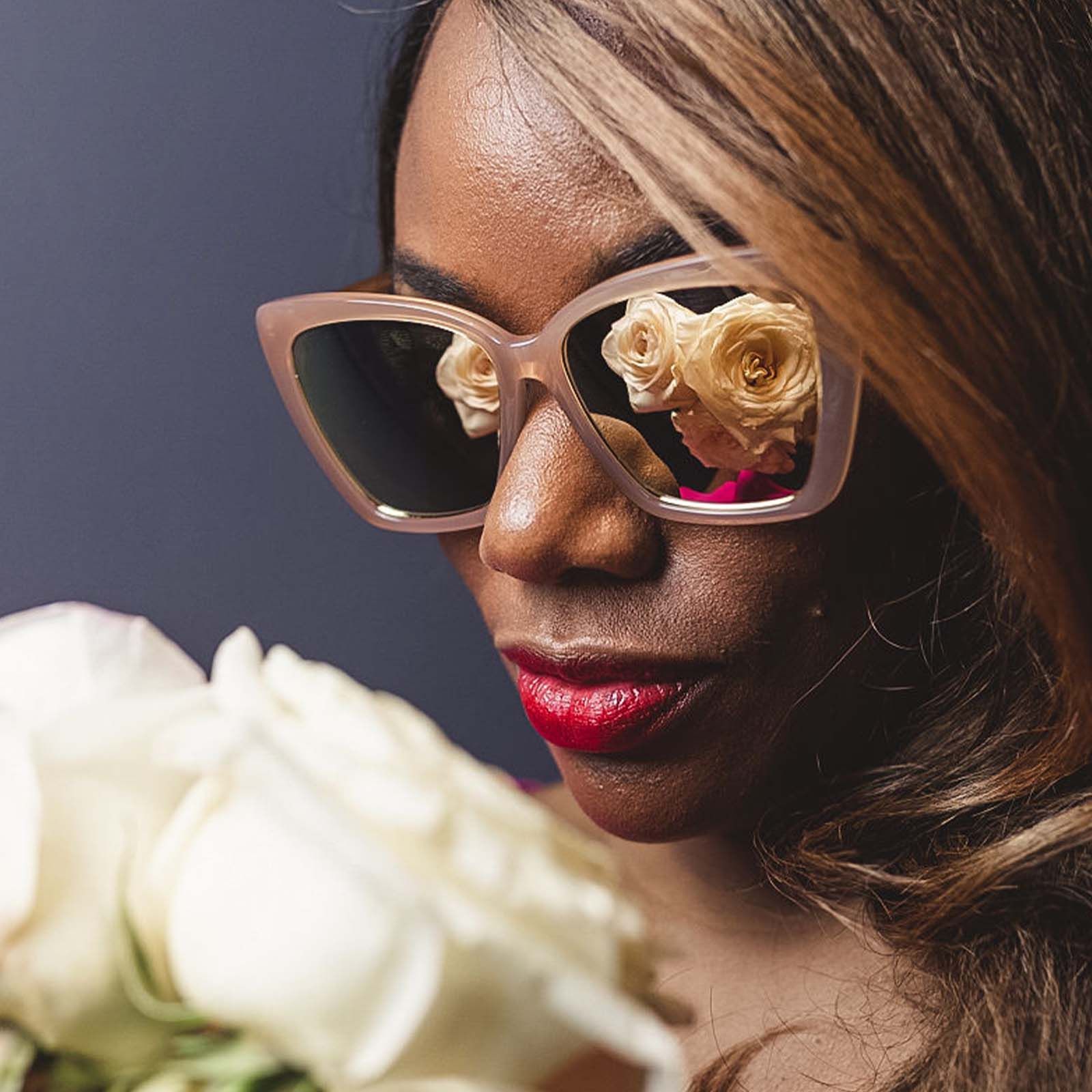 BECKY IV - RUSTIQUE + BEIGE MIRROR LENS SUNGLASSES sold by Diff Eyewear product image thumbnail 6