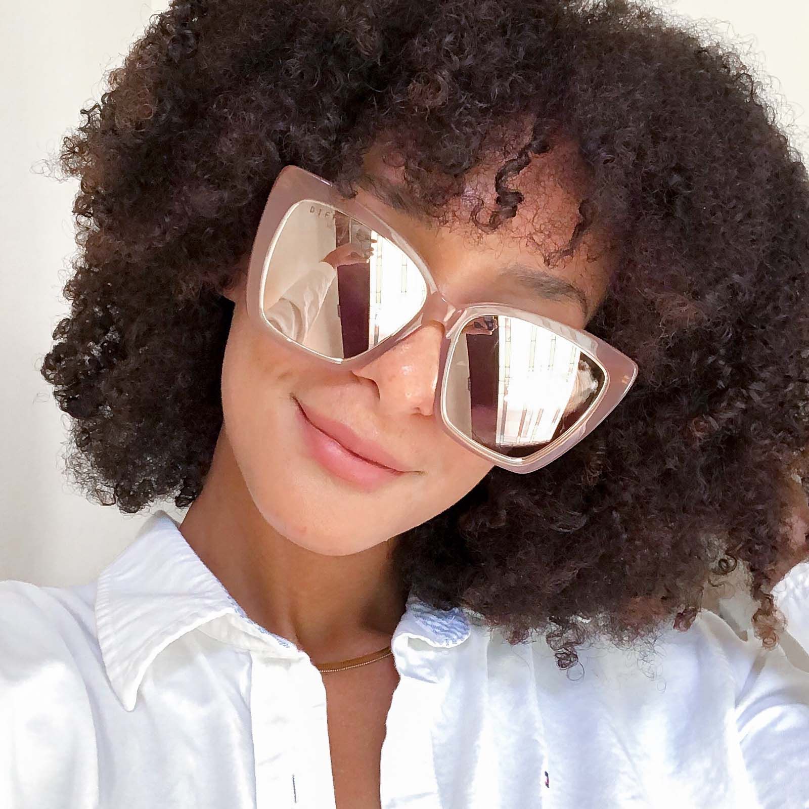 BECKY IV - RUSTIQUE + BEIGE MIRROR LENS SUNGLASSES sold by Diff Eyewear product image thumbnail 5
