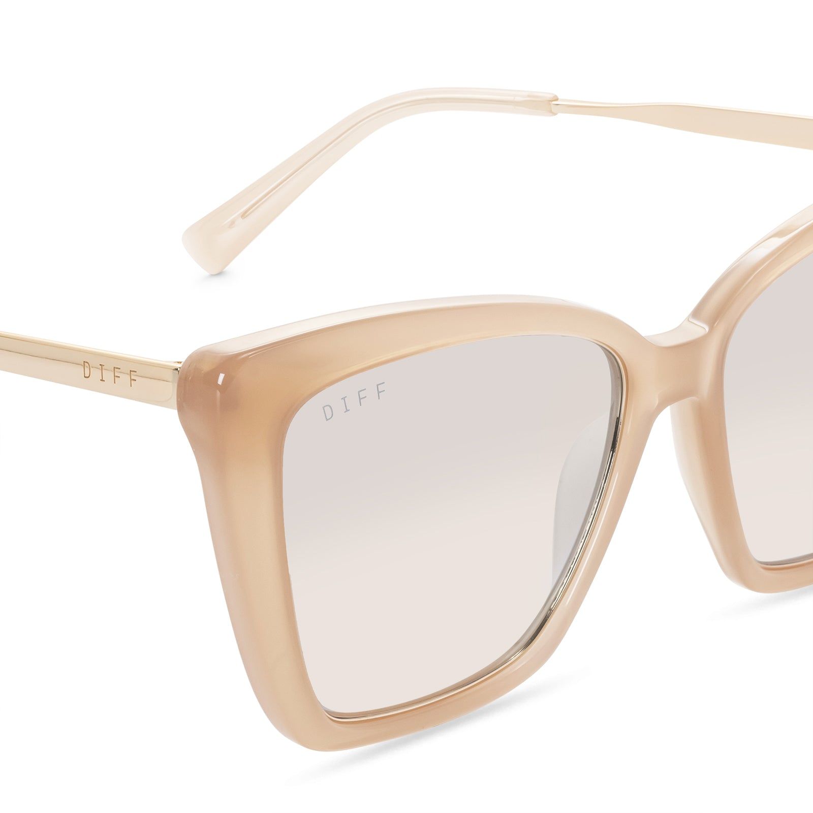 BECKY IV - RUSTIQUE + BEIGE MIRROR LENS SUNGLASSES sold by Diff Eyewear product image thumbnail 3