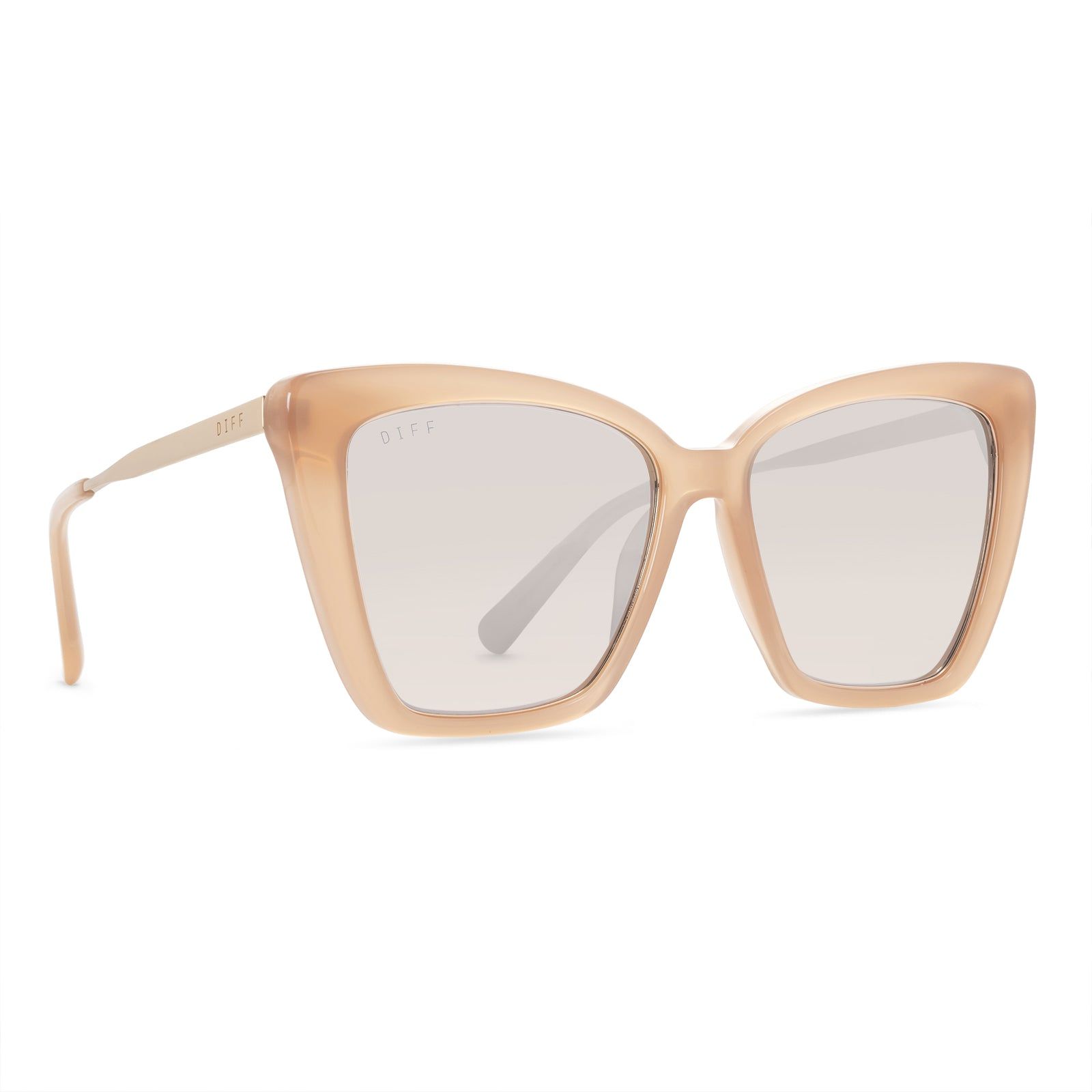 BECKY IV - RUSTIQUE + BEIGE MIRROR LENS SUNGLASSES sold by Diff Eyewear product image thumbnail 2