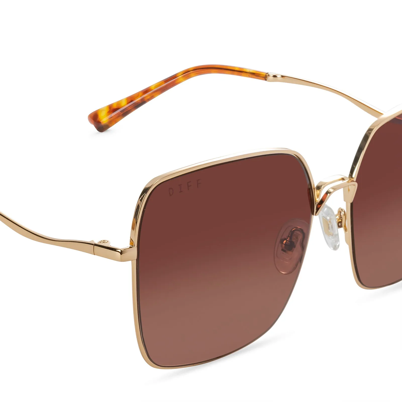 CLARA - GOLD + BROWN GRADIENT SUNGLASSES sold by Diff Eyewear product image thumbnail 3