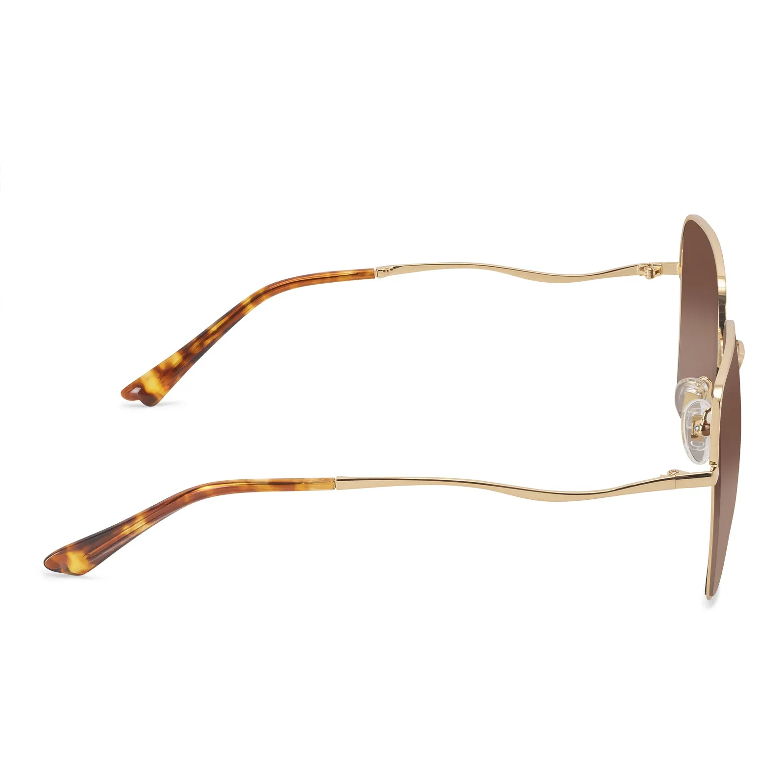 CLARA - GOLD + BROWN GRADIENT SUNGLASSES sold by Diff Eyewear product image thumbnail 4