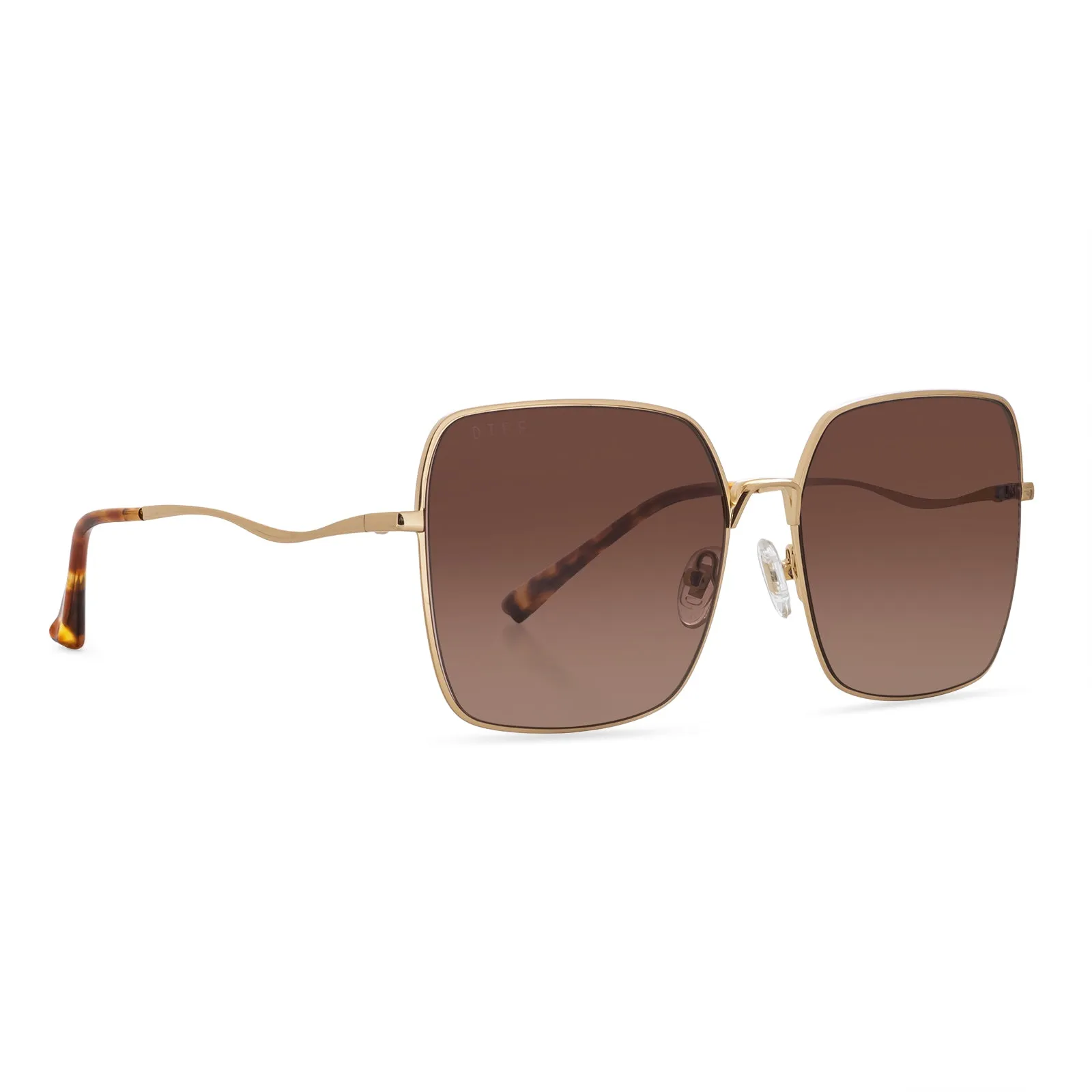 CLARA - GOLD + BROWN GRADIENT SUNGLASSES sold by Diff Eyewear product image thumbnail 2