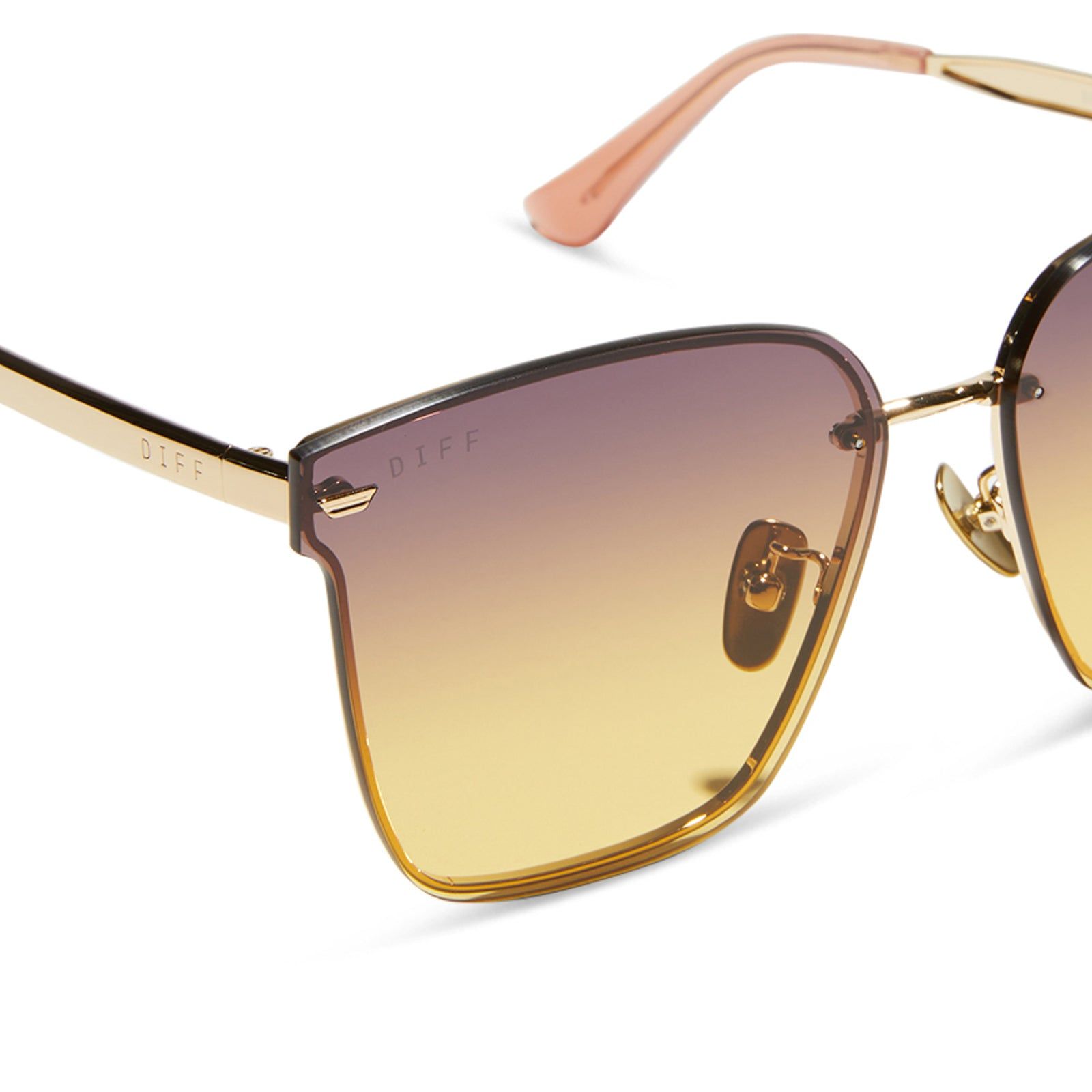 BELLA V - GOLD + INCA GRADIENT SUNGLASSES sold by Diff Eyewear product image thumbnail 4