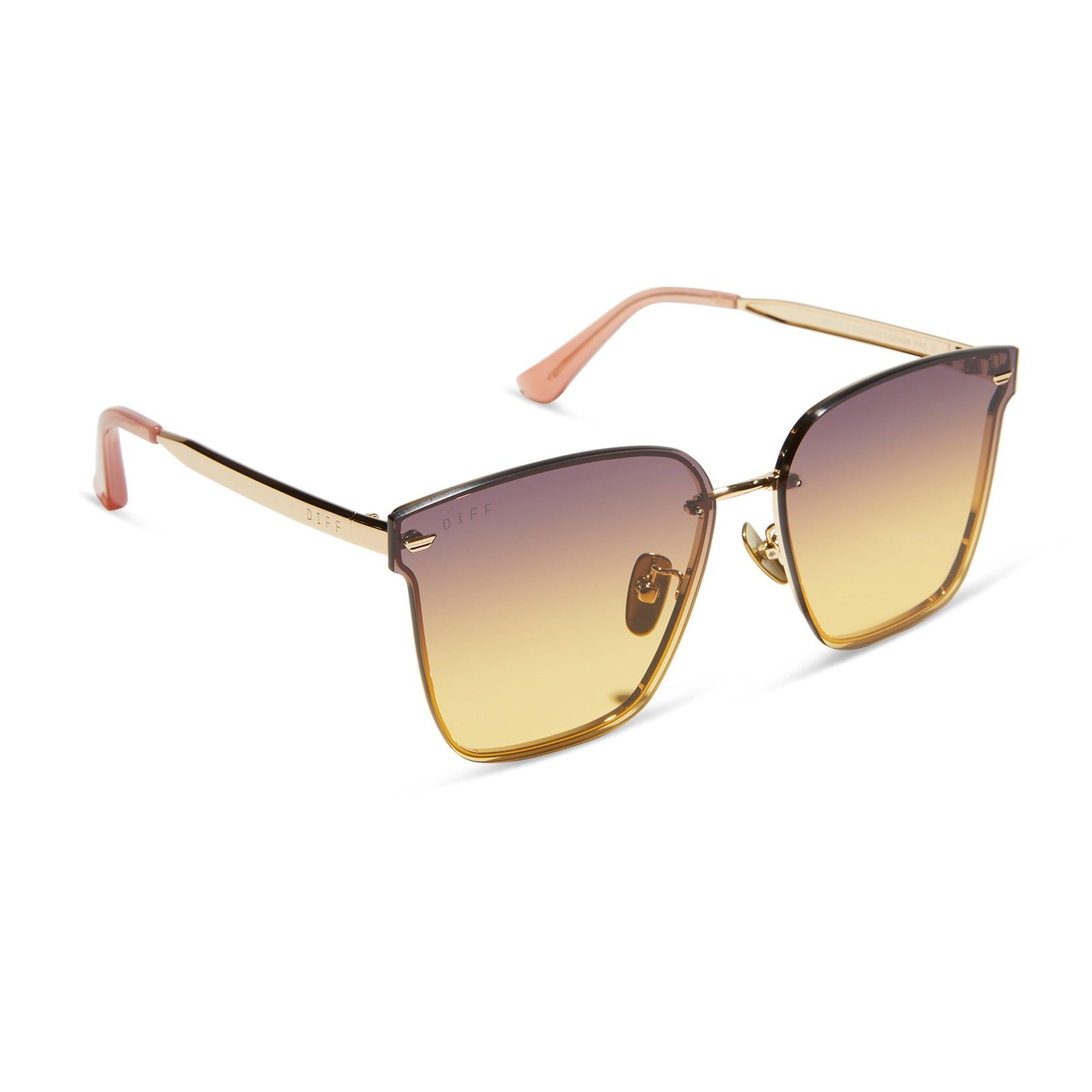 BELLA V - GOLD + INCA GRADIENT SUNGLASSES sold by Diff Eyewear product image thumbnail 2