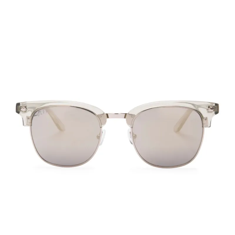 BLAIR - SMOKE CRYSTAL + GREY MIRROR SUNGLASSES sold by Diff Eyewear