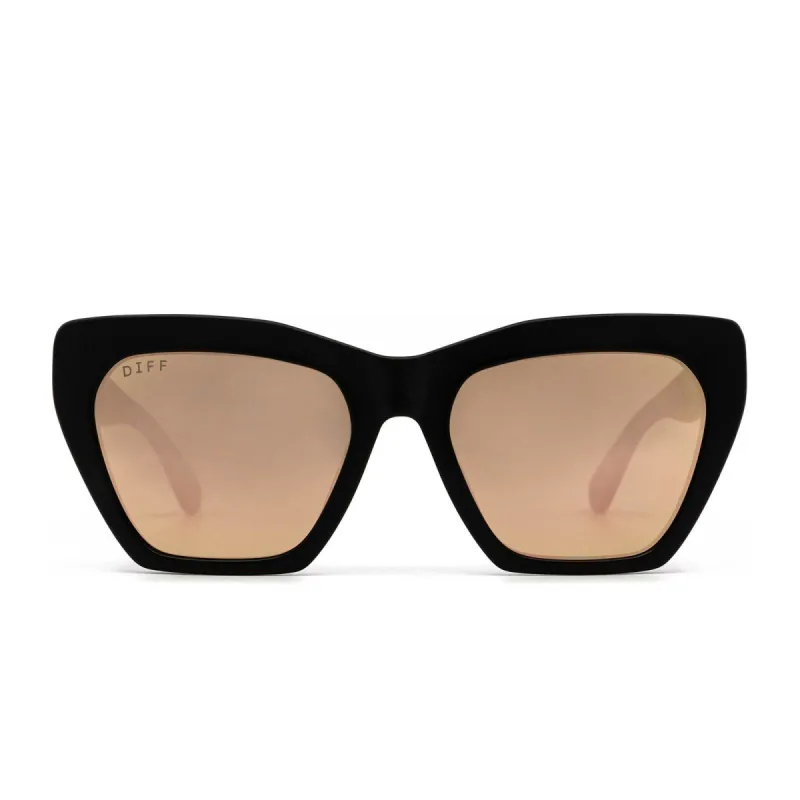 WREN - MATTE BLACK + TAUPE FLASH SUNGLASSES sold by Diff Eyewear