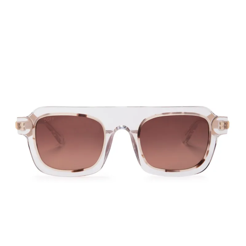 ALDEN - CLEAR CRYSTAL + WINE GRADIENT SUNGLASSES sold by Diff Eyewear