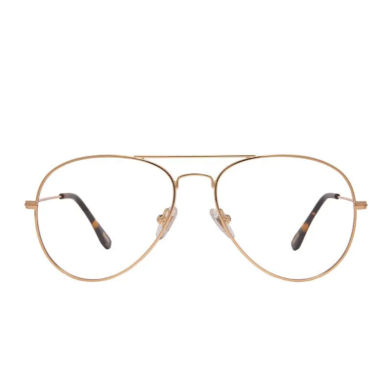 CRUZ - GOLD + BLUE LIGHT TECHNOLOGY CLEAR GLASSES sold by Diff Eyewear