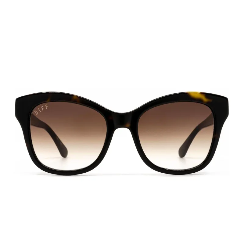 SKYLAR - DARK TORTOISE + BROWN GRADIENT SUNGLASSES sold by Diff Eyewear