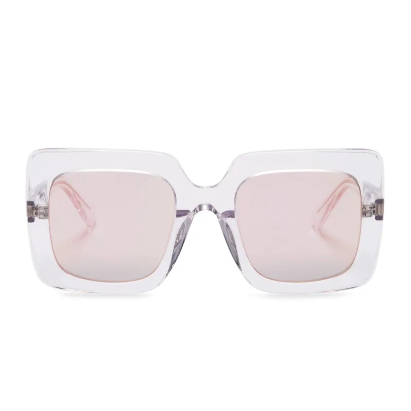 SASHA - CLEAR CRYSTAL + LAVENDER FLASH SUNGLASSES sold by Diff Eyewear