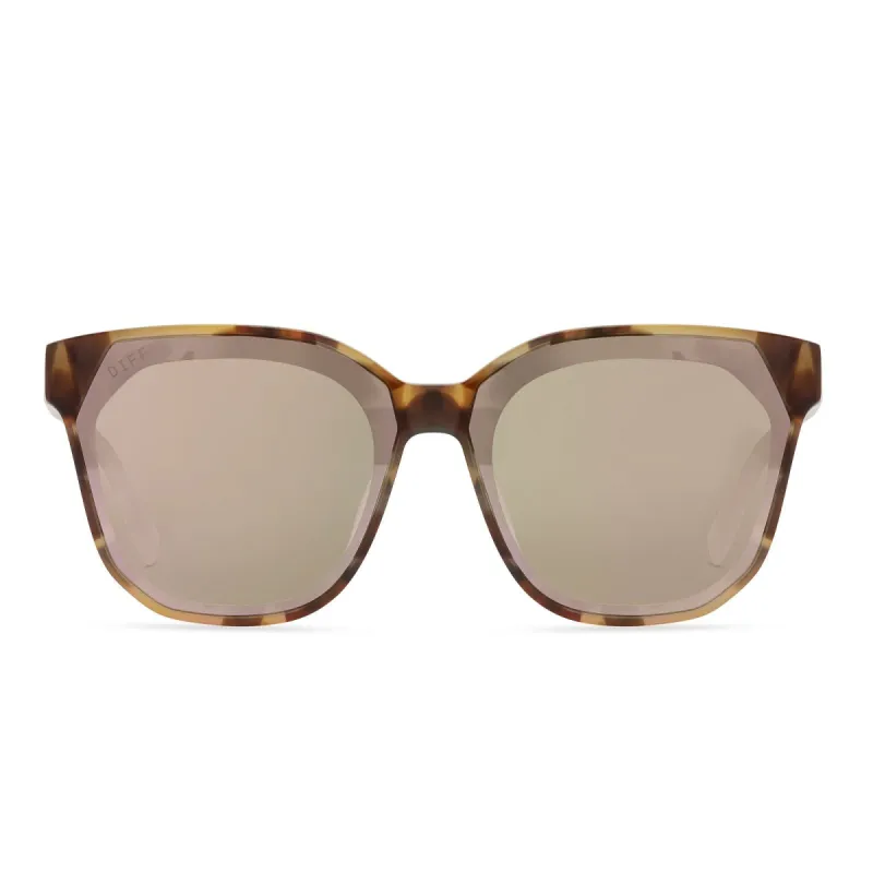 GIA - LOTUS TORTOISE + CHERRY BLOSSOM MIRROR SUNGLASSES sold by Diff Eyewear