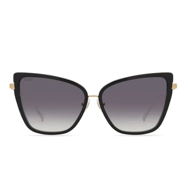 VALERIE - GOLD + GREY GRADIENT SUNGLASSES sold by Diff Eyewear