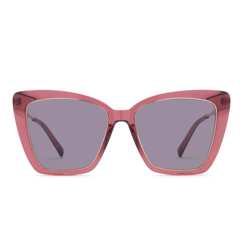 BECKY IV - MULBERRY + WINE GRADIENT SUNGLASSES sold by Diff Eyewear