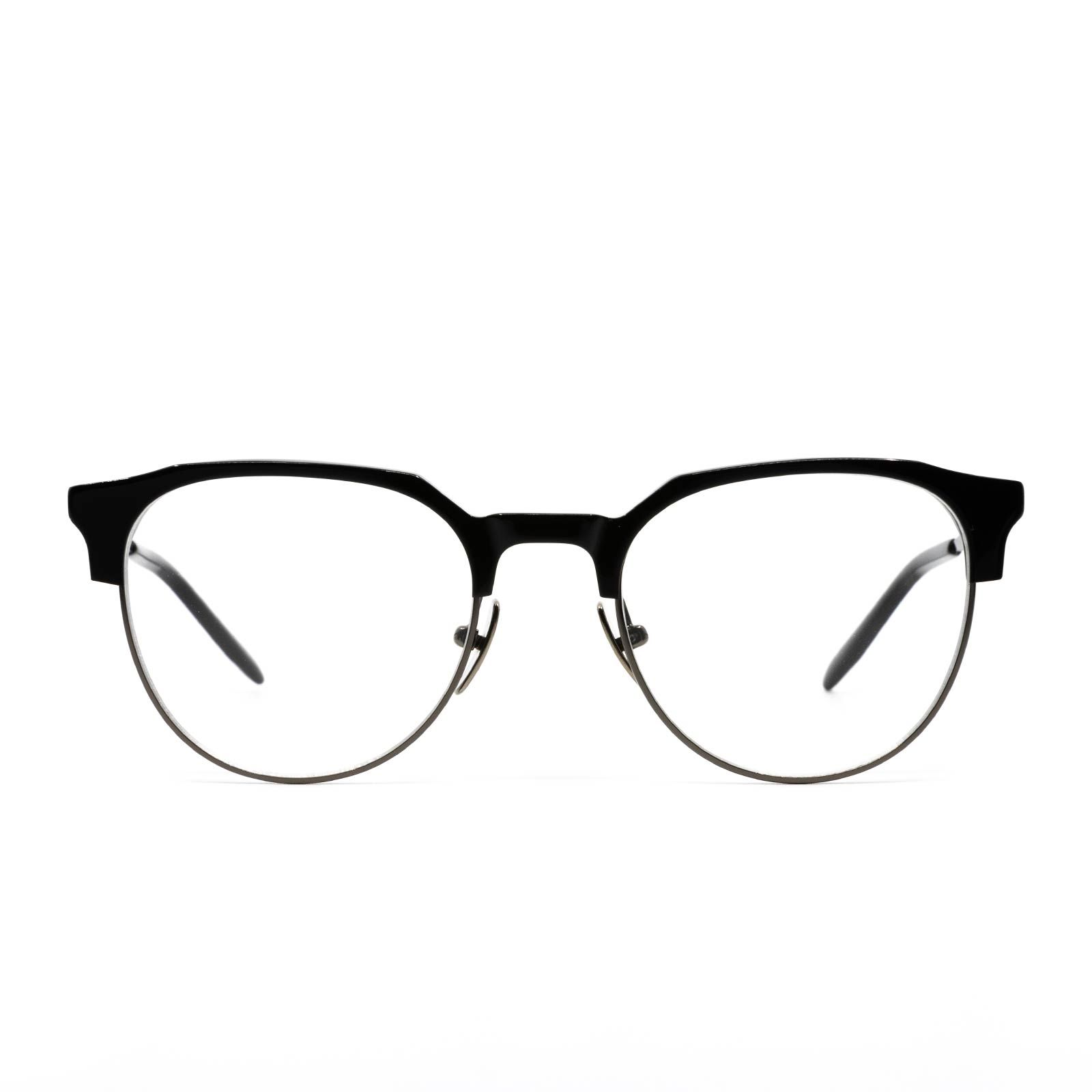 KIRA - GUNMETAL BLACK + CLEAR GLASSES sold by Diff Eyewear