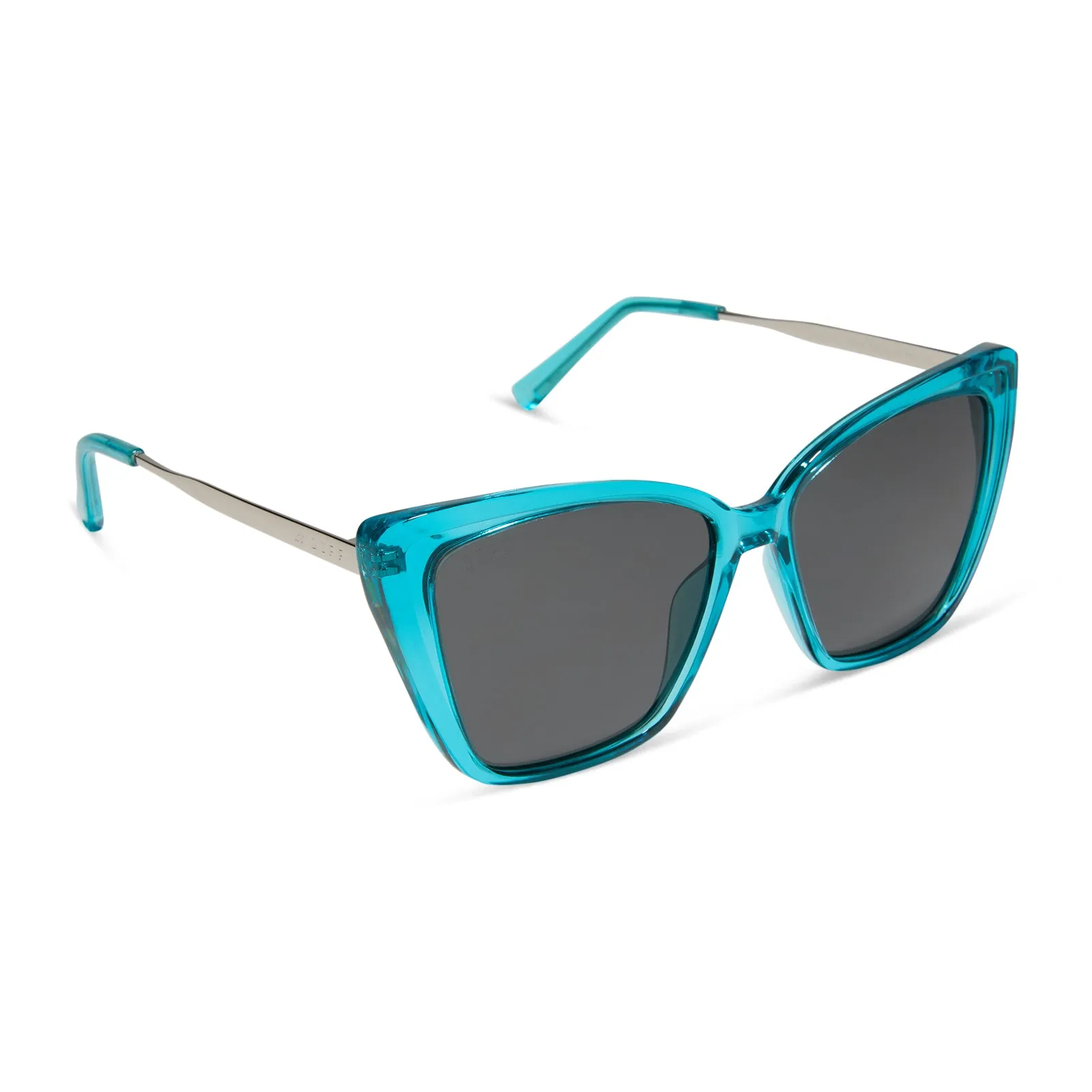 HEIDI - TURQUOISE CRYSTAL + GREY SUNGLASSES sold by Diff Eyewear product image thumbnail 2