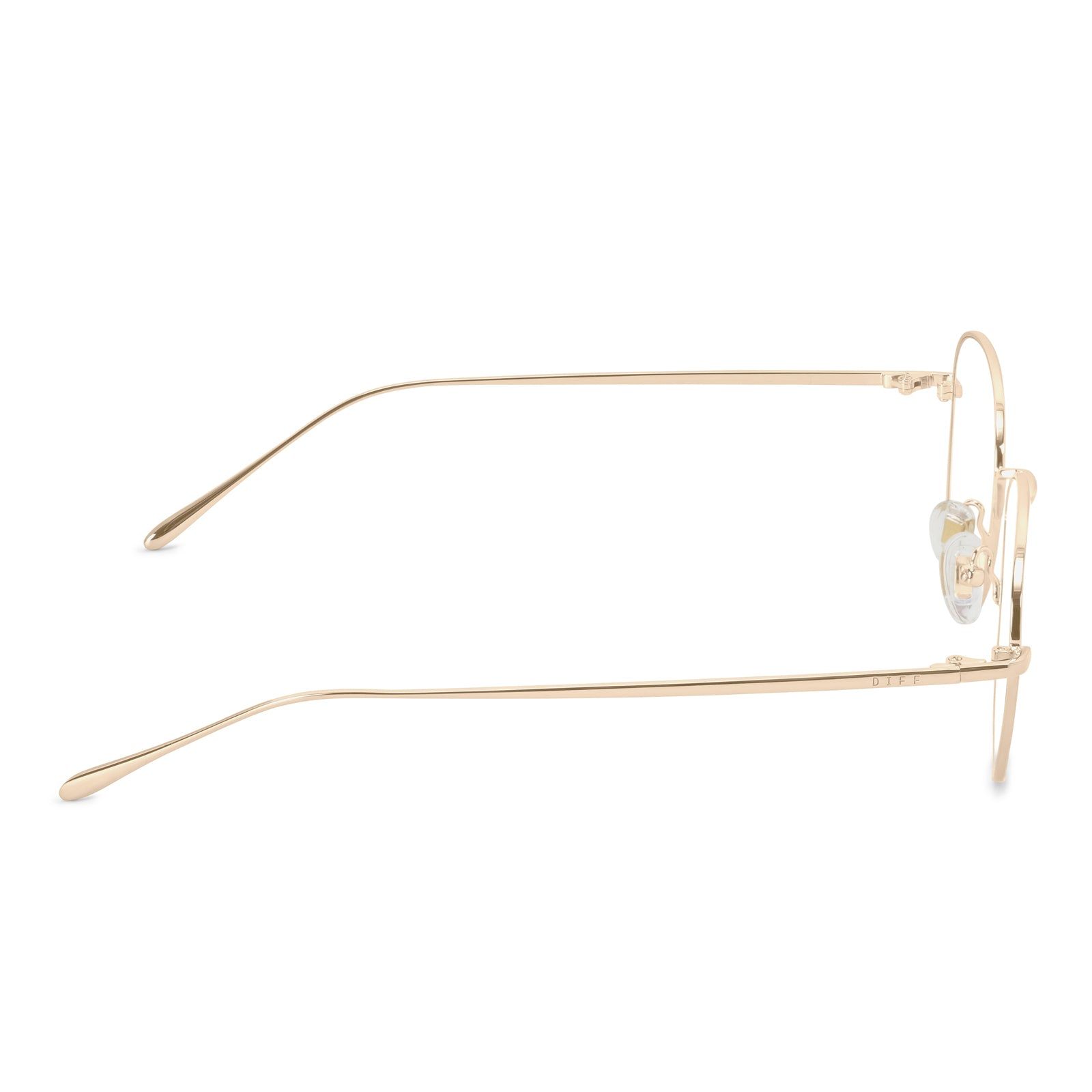 REID - GOLD + CLEAR GLASSES sold by Diff Eyewear product image thumbnail 4