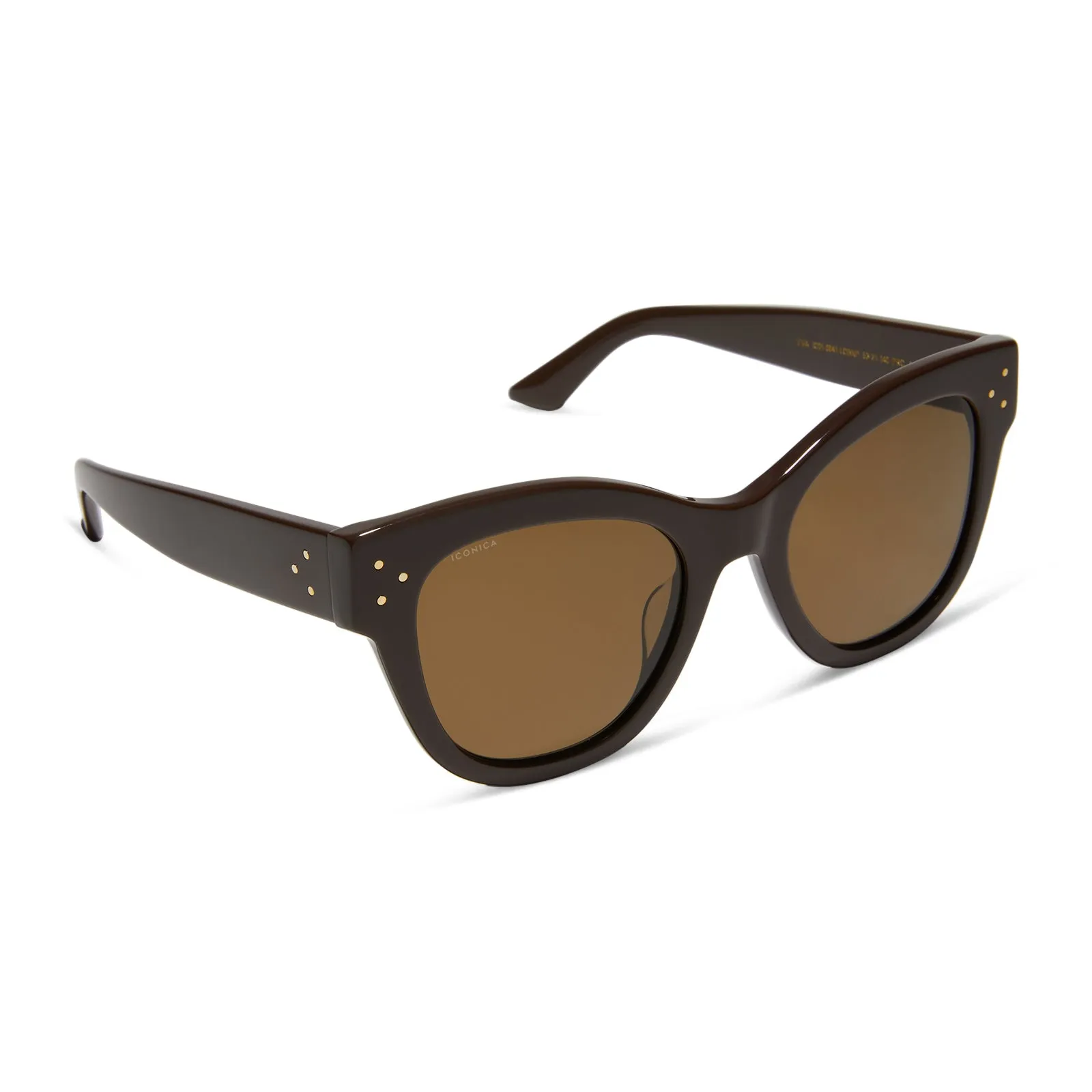 EVA - TRUFFLE + BROWN + POLARIZED SUNGLASSES sold by Diff Eyewear