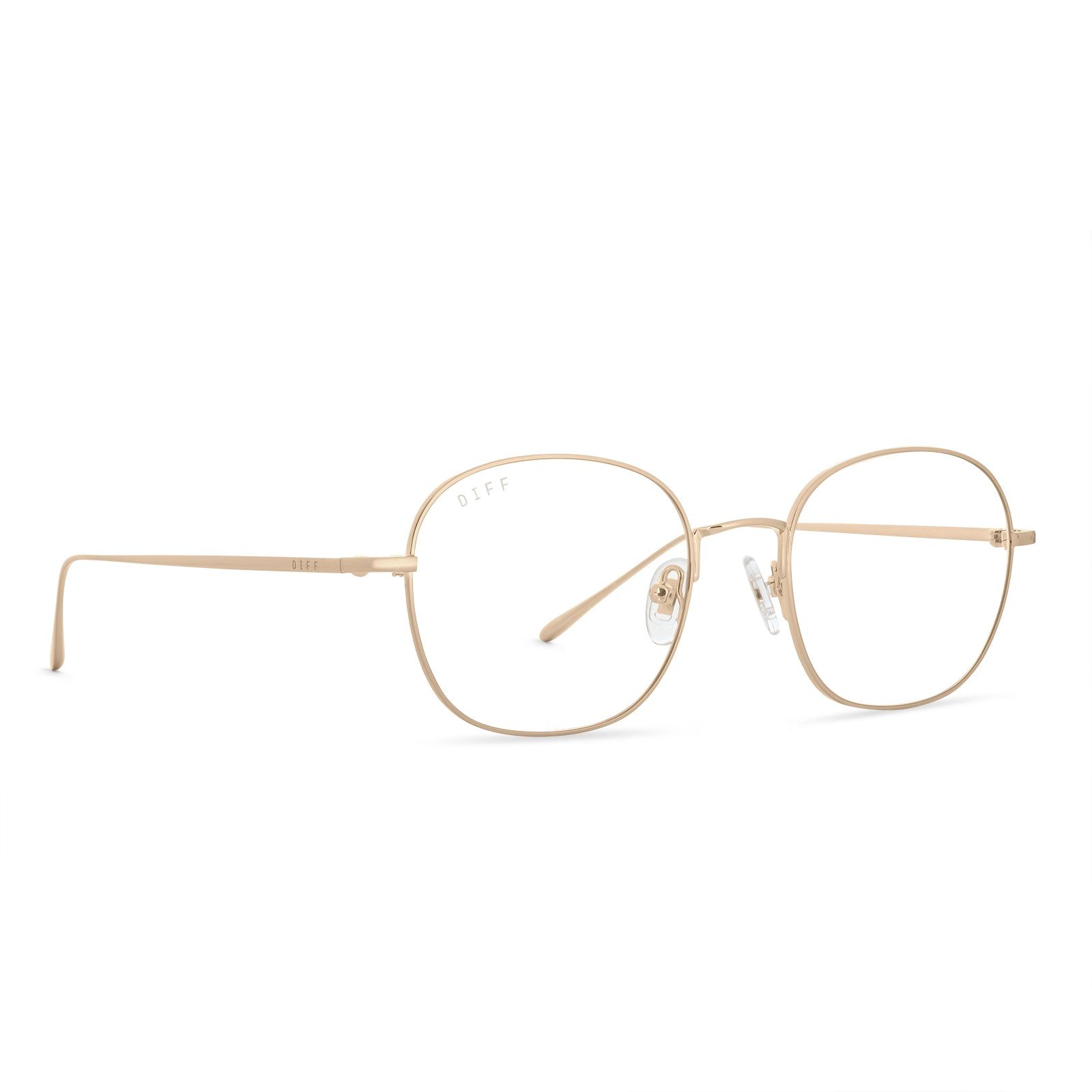 REID - GOLD + CLEAR GLASSES sold by Diff Eyewear product image thumbnail 2