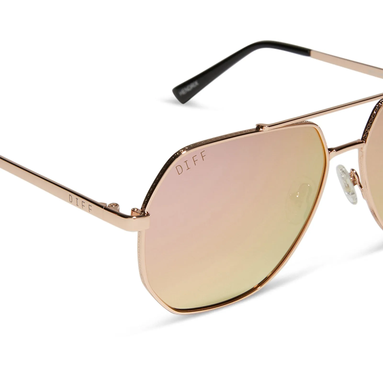 BEVERLIN - HENDRIX + ROSE GOLD + CHERRY BLOSSOM MIRROR + POLARIZED SUNGLASSES sold by Diff Eyewear product image thumbnail 4