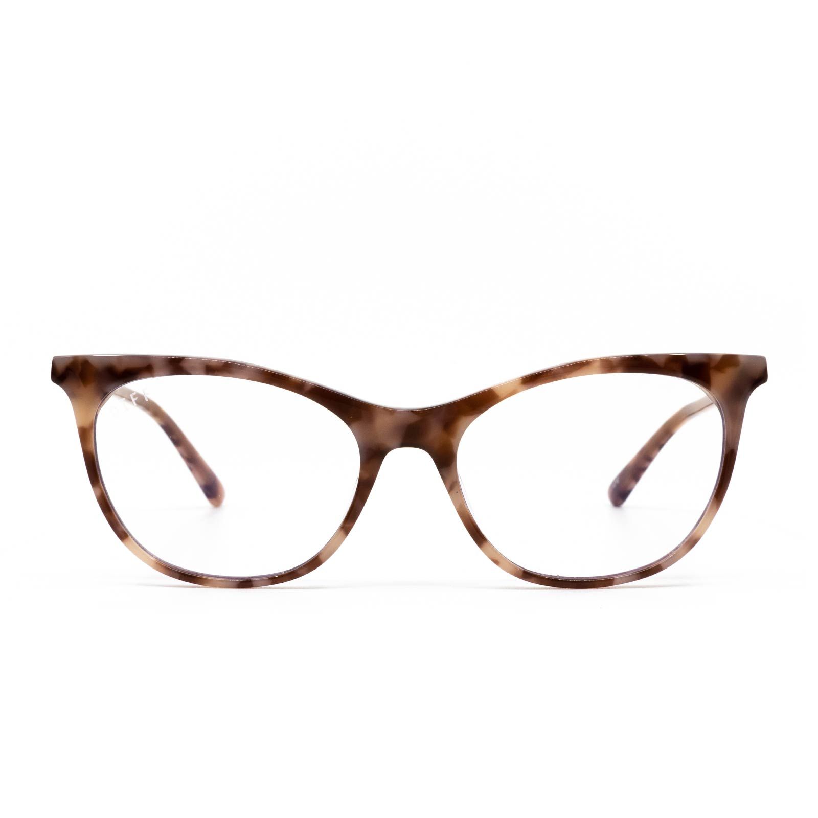 JADE - PLUM TORTOISE + BLUE LIGHT TECHNOLOGY CLEAR GLASSES sold by Diff Eyewear