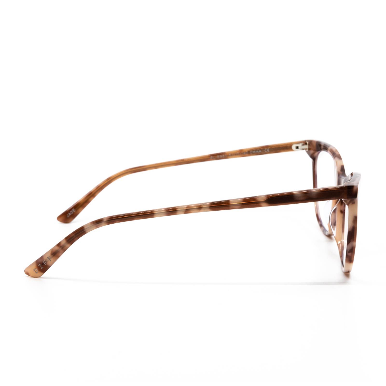 JADE - PLUM TORTOISE + BLUE LIGHT TECHNOLOGY CLEAR GLASSES sold by Diff Eyewear product image thumbnail 3