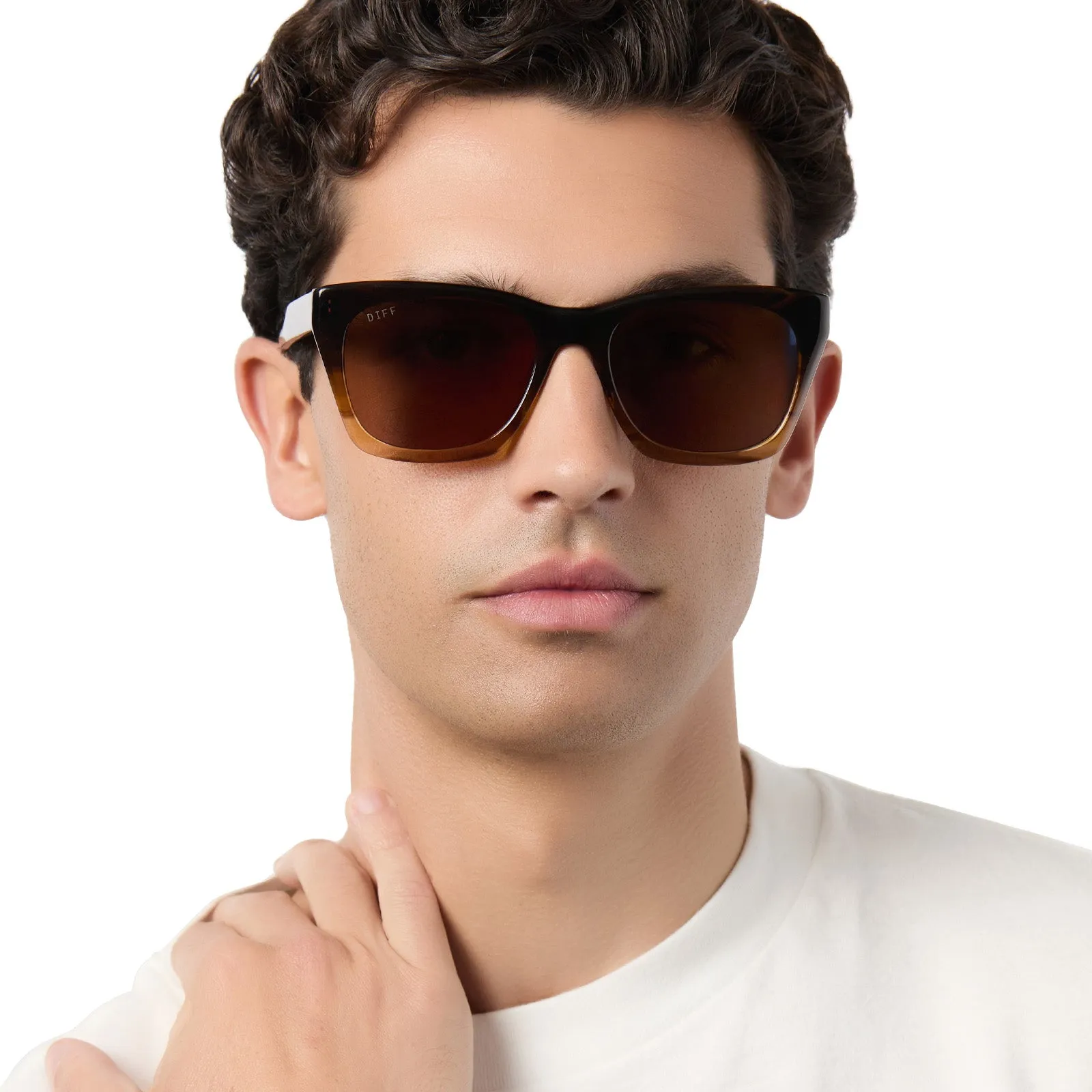 DEAN XL - WHISKEY FADE + BROWN + POLARIZED SUNGLASSES sold by Diff Eyewear product image thumbnail 5
