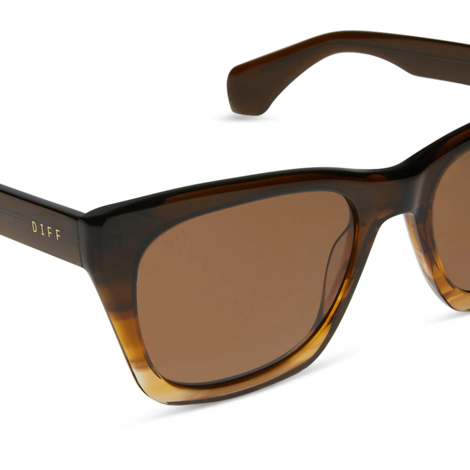 DEAN XL - WHISKEY FADE + BROWN + POLARIZED SUNGLASSES sold by Diff Eyewear product image thumbnail 4
