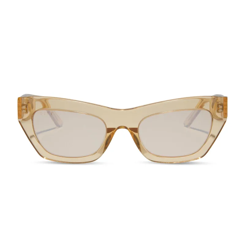 KATARINA - HONEY CRYSTAL + HONEY CRYSTAL FLASH + POLARIZED SUNGLASSES sold by Diff Eyewear