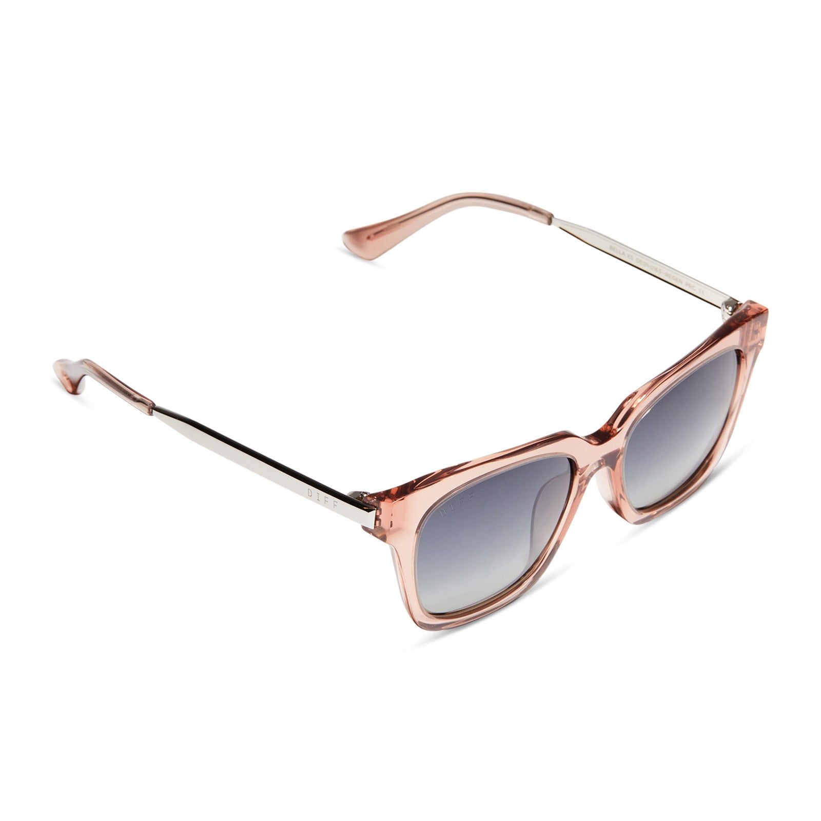 BELLA XS - ROSE STONE + GREY GRADIENT FLASH SUNGLASSES sold by Diff Eyewear product image thumbnail 4