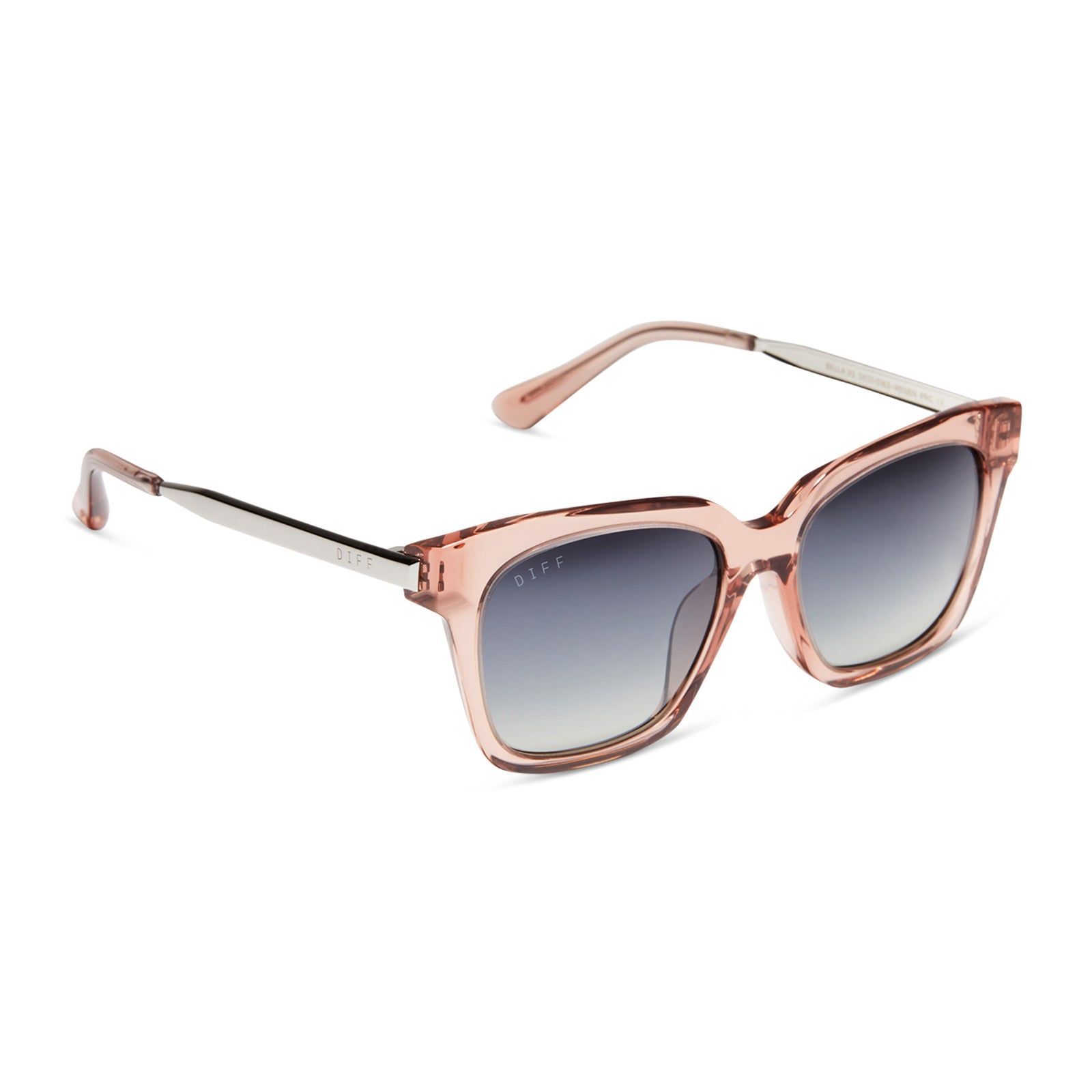 BELLA XS - ROSE STONE + GREY GRADIENT FLASH SUNGLASSES sold by Diff Eyewear product image thumbnail 2