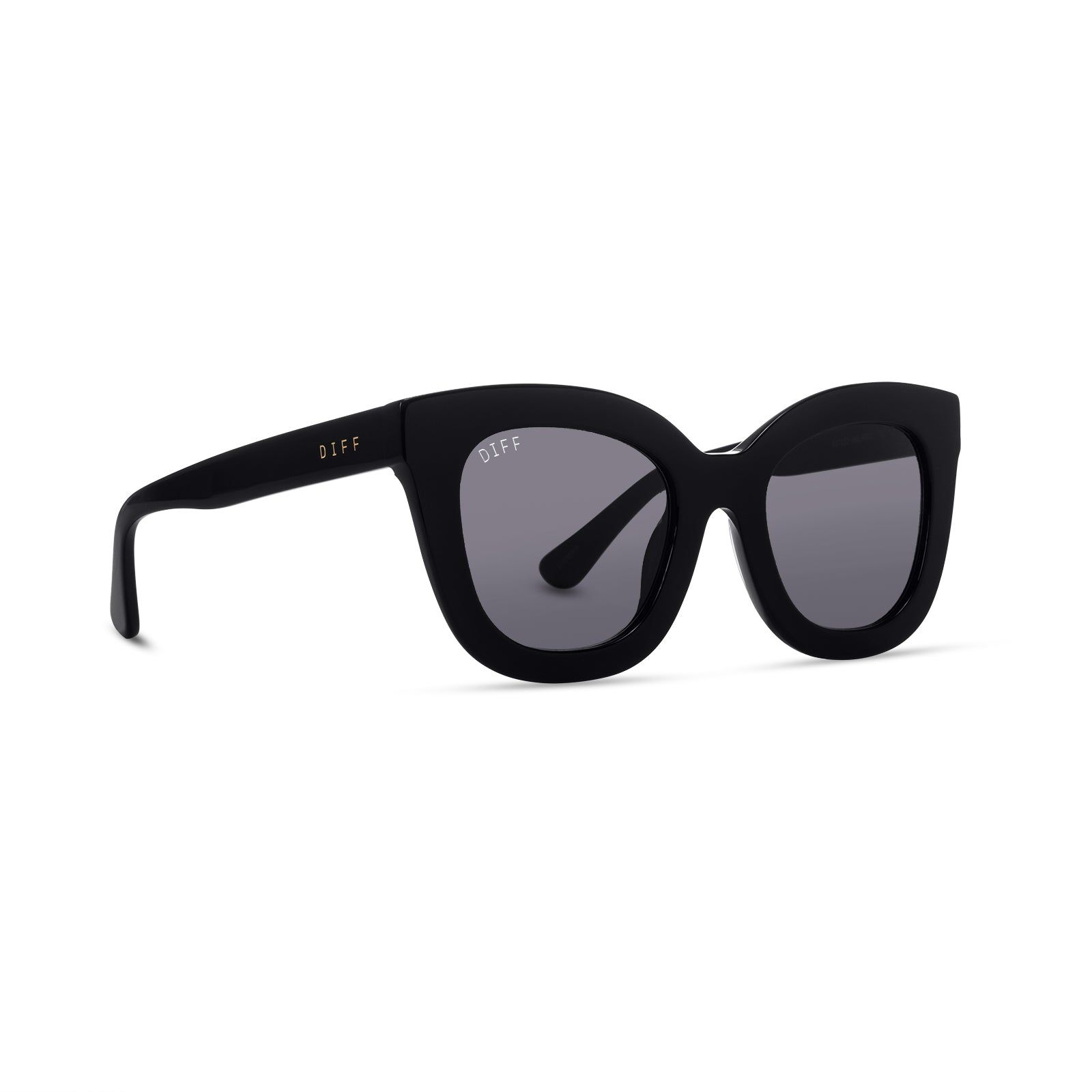 NOEMI - BLACK + GREY POLARIZED SUNGLASSES sold by Diff Eyewear product image thumbnail 2
