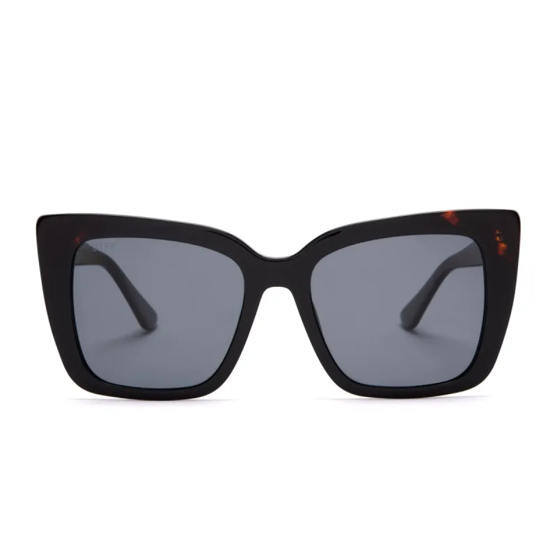 LIZZY - BLACK + GREY POLARIZED SUNGLASSES sold by Diff Eyewear