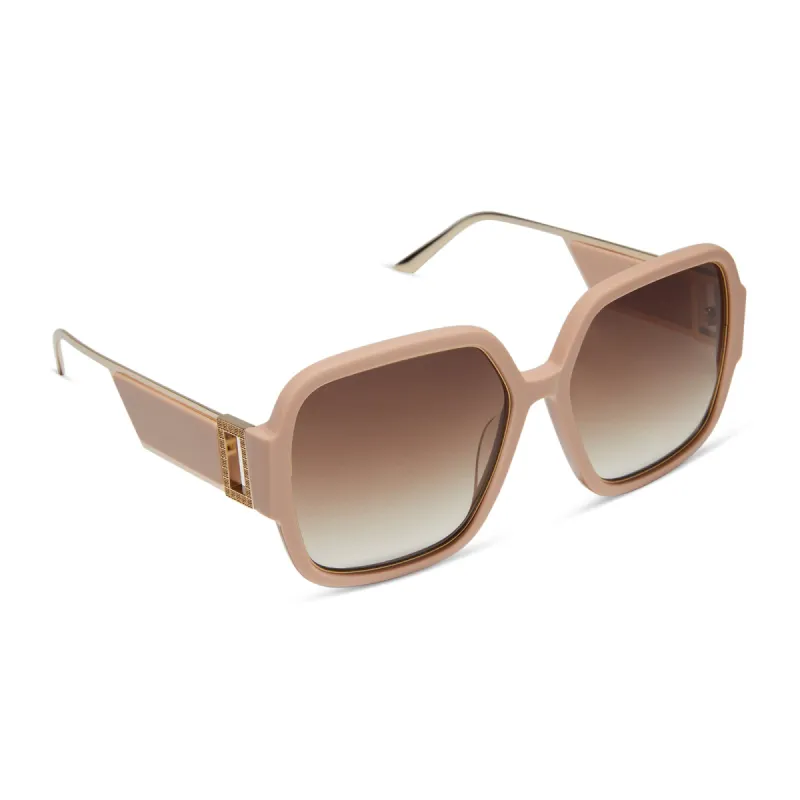 TINA II - NUDE + BROWN GRADIENT + POLARIZED SUNGLASSES sold by Diff Eyewear