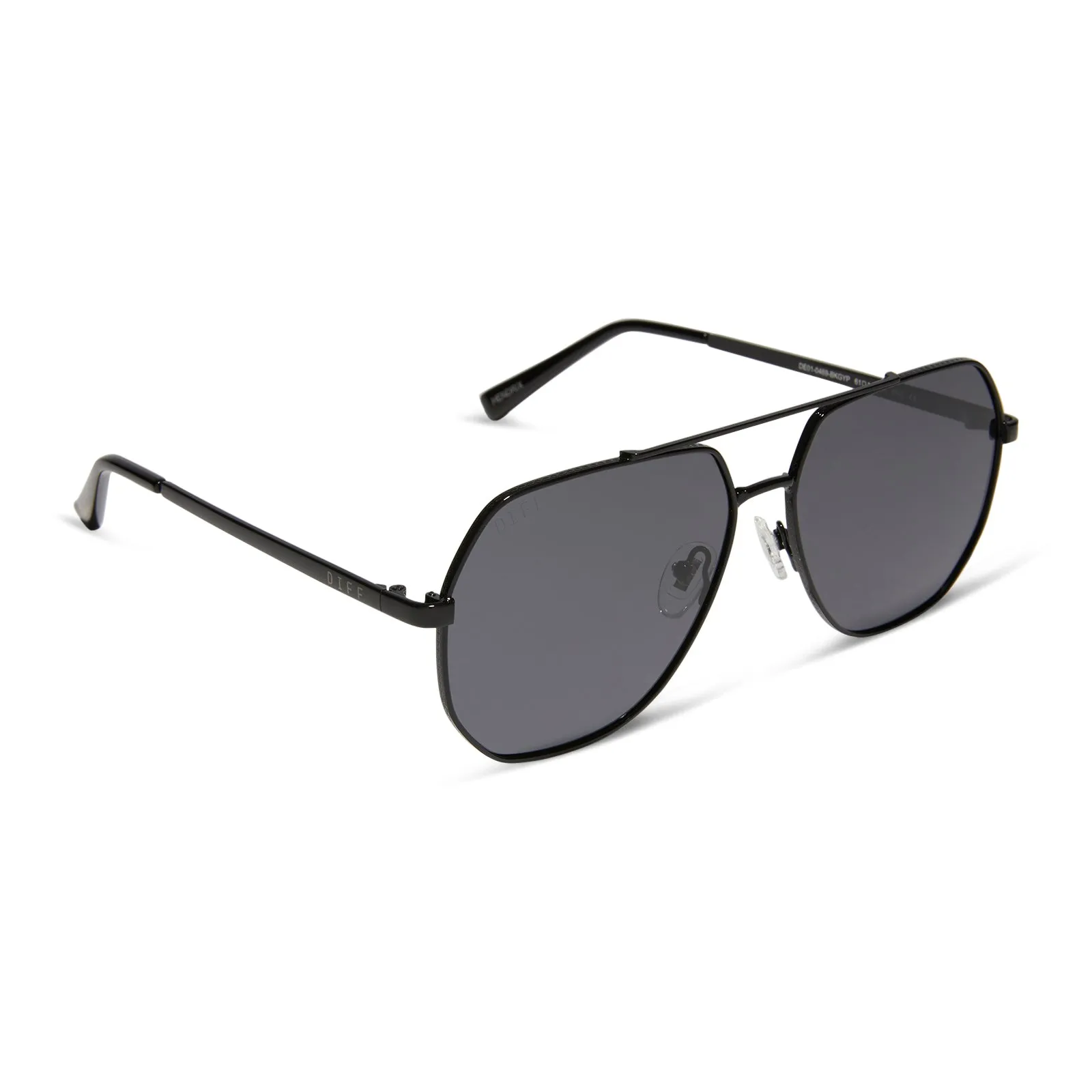 BEVERLIN - HENDRIX + BLACK + GREY POLARIZED SUNGLASSES sold by Diff Eyewear product image thumbnail 2