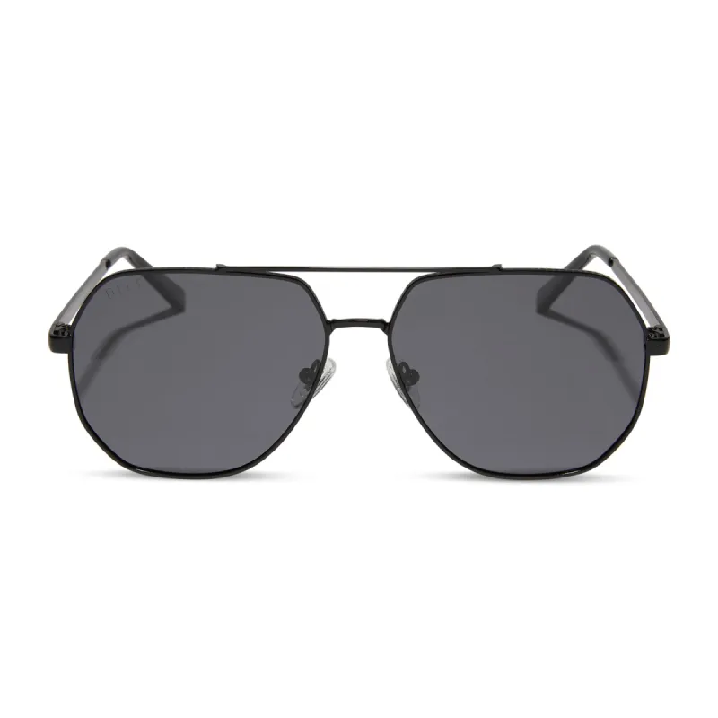 BEVERLIN - HENDRIX + BLACK + GREY POLARIZED SUNGLASSES sold by Diff Eyewear