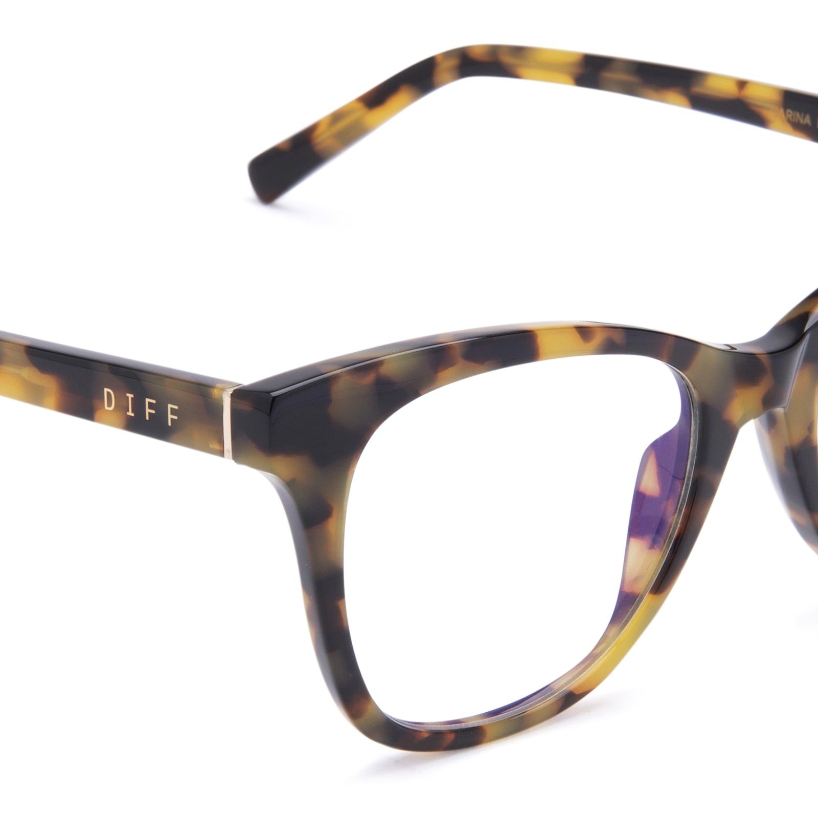 CARINA - HAZEL TORTOISE + BLUE LIGHT TECHNOLOGY GLASSES sold by Diff Eyewear product image thumbnail 3
