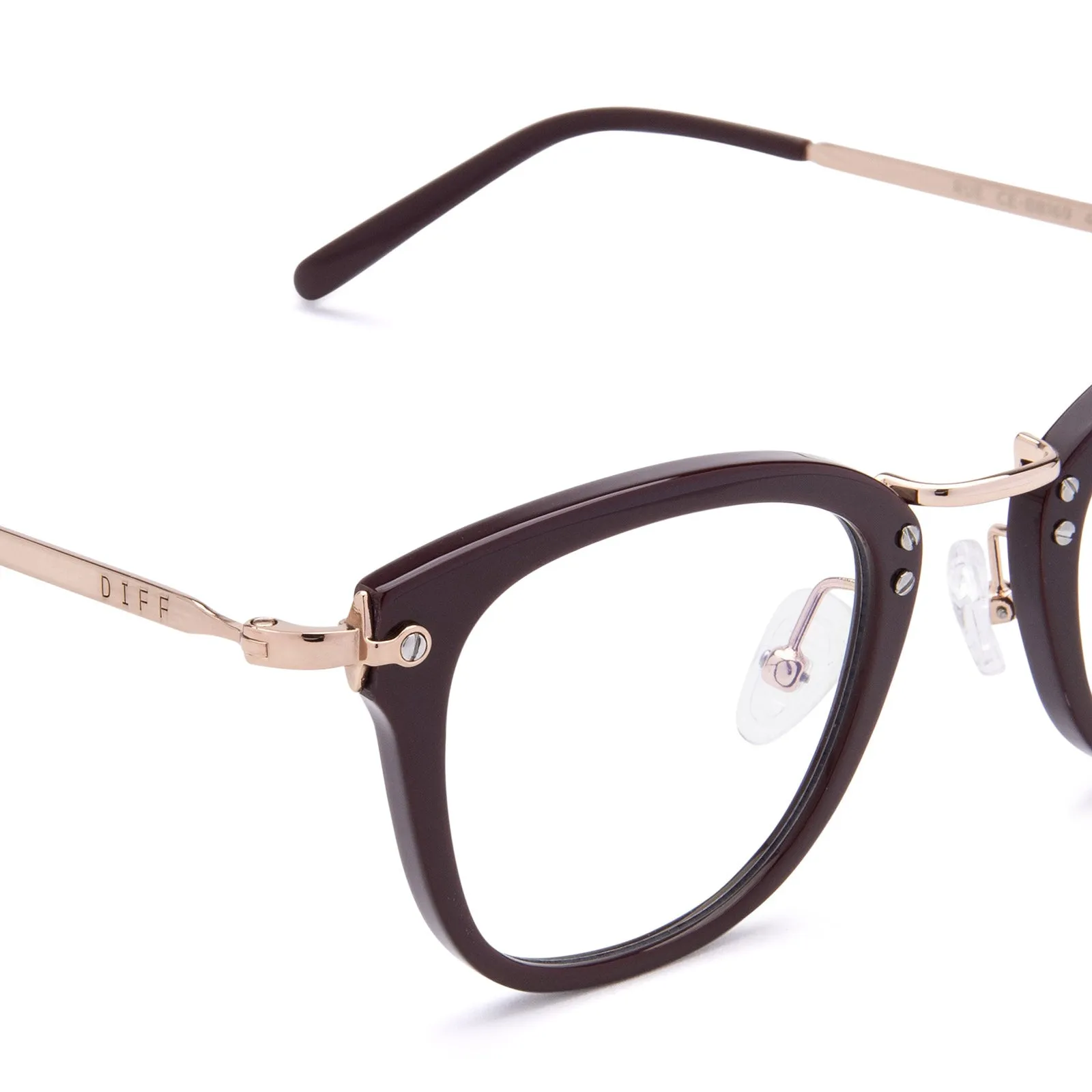 RUE - CLARET + BLUE LIGHT TECHNOLOGY GLASSES sold by Diff Eyewear product image thumbnail 3