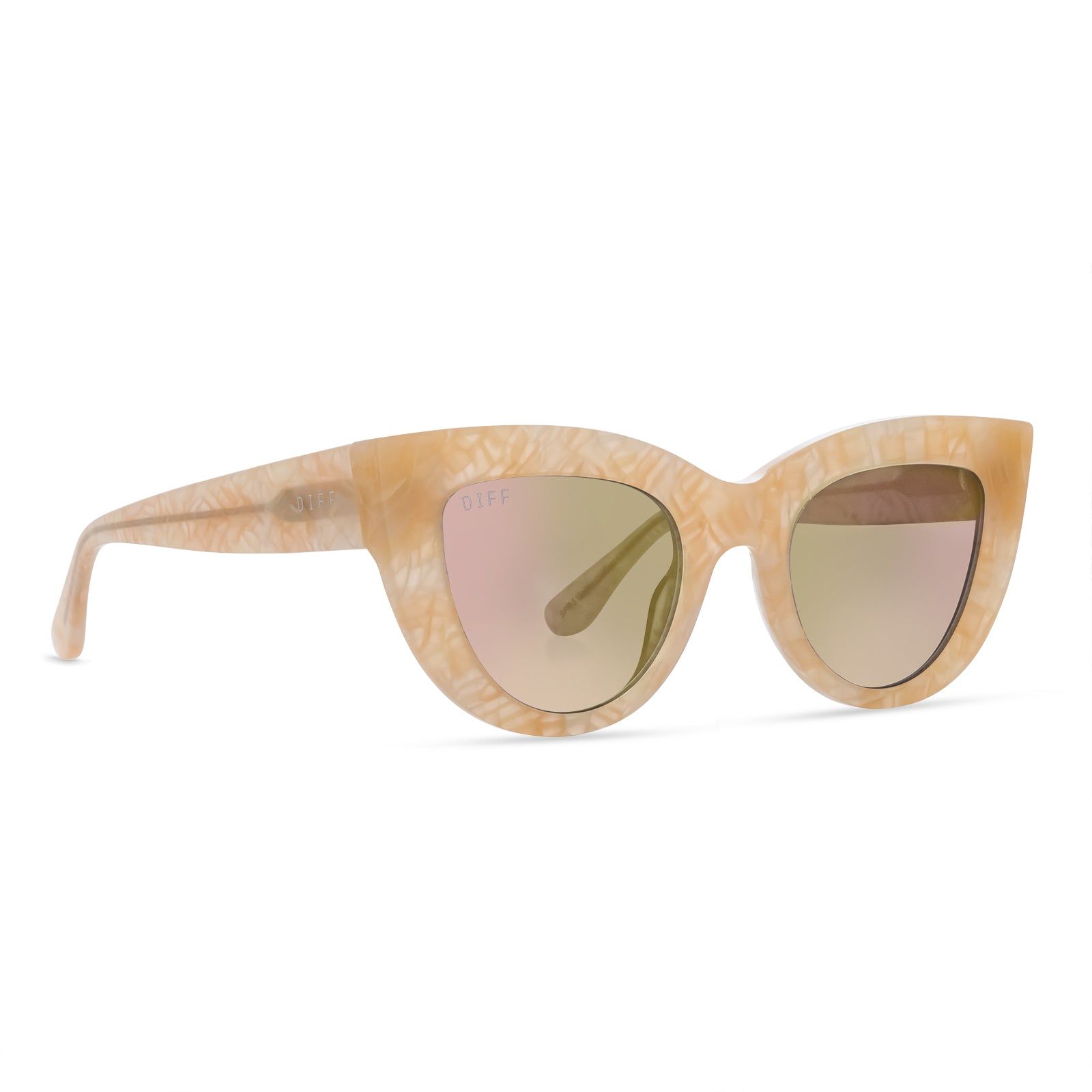 KIMMY - CITRINE PEARL + TAUPE FLASH SUNGLASSES sold by Diff Eyewear product image thumbnail 2