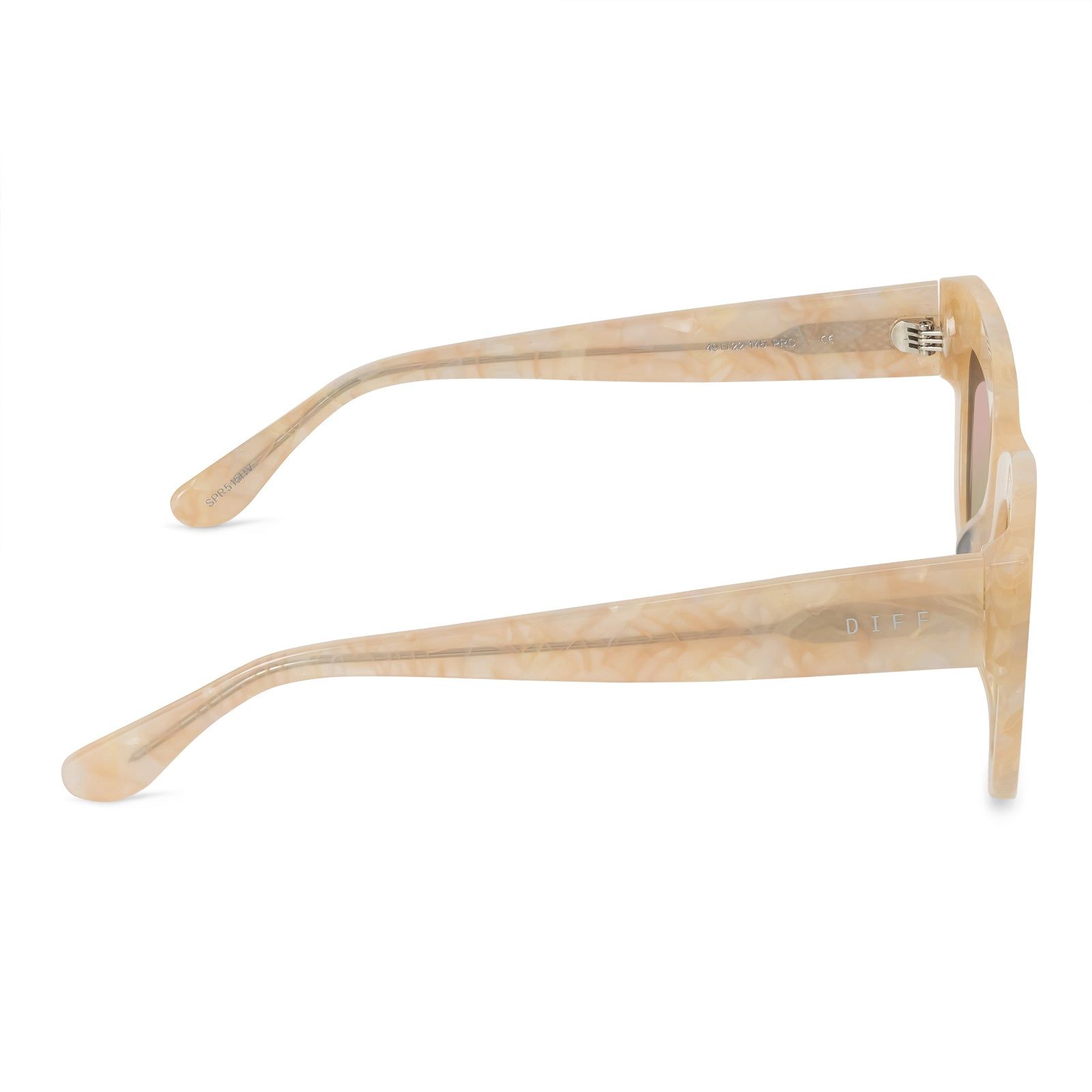 KIMMY - CITRINE PEARL + TAUPE FLASH SUNGLASSES sold by Diff Eyewear product image thumbnail 4