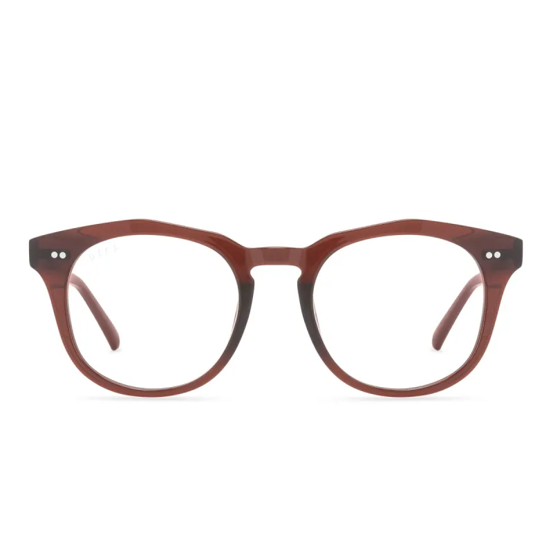WESTON - CHESTNUT CRYSTAL + BLUE LIGHT TECHNOLOGY GLASSES sold by Diff Eyewear
