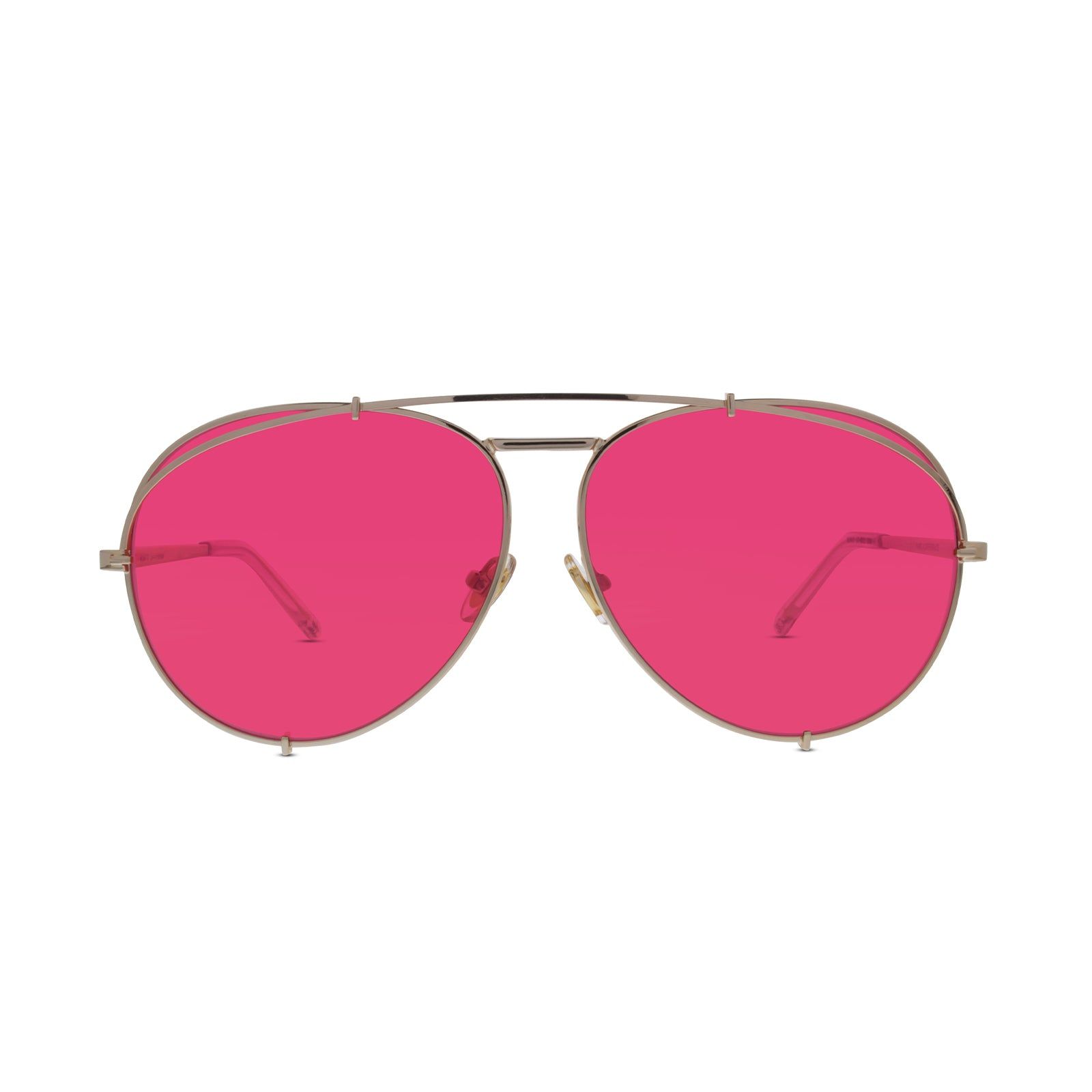 KOKO - PALE GOLD + TRANSPARENT RED SUNGLASSES sold by Diff Eyewear