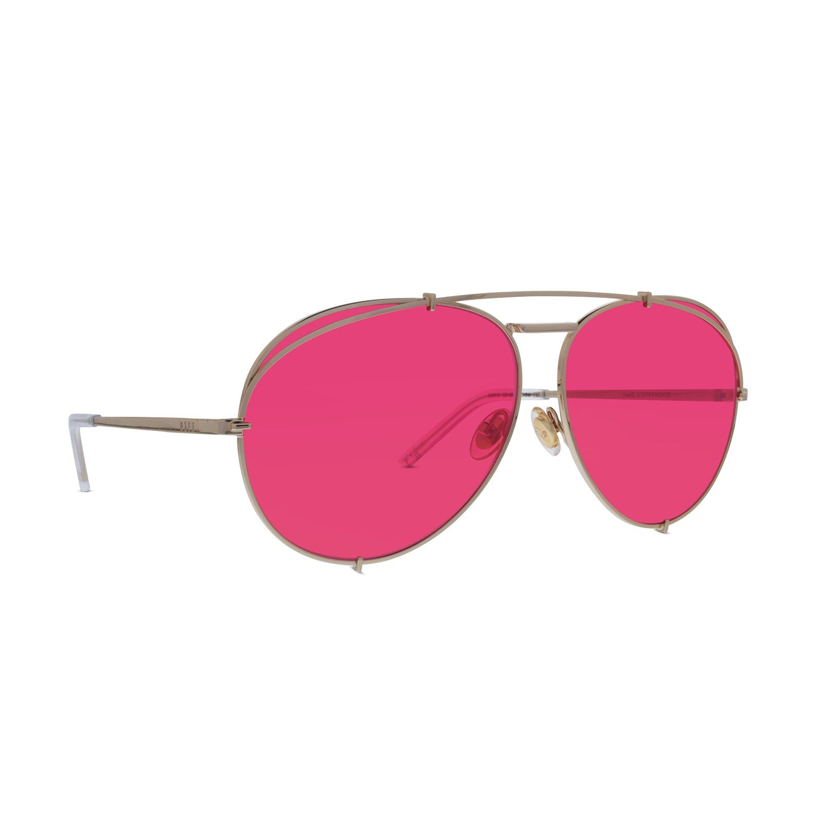 KOKO - PALE GOLD + TRANSPARENT RED SUNGLASSES sold by Diff Eyewear product image thumbnail 2