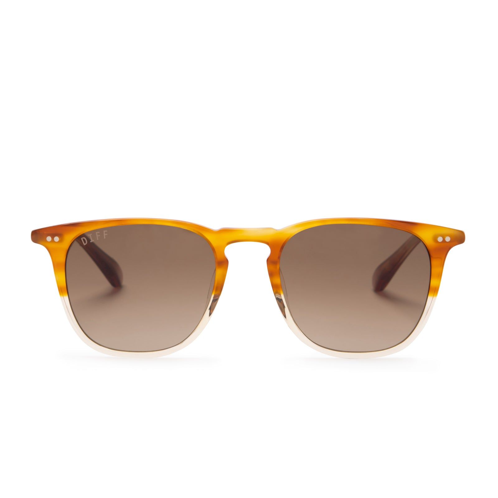 MAXWELL - DESERT SAND + BROWN GRADIENT POLARIZED SUNGLASSES sold by Diff Eyewear